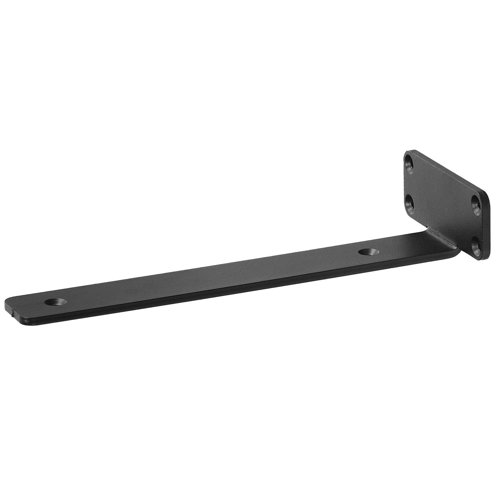VEVOR Shelf Bracket, 16cmL x 10cmW x 4.5cmH 6 Pcs, Heavy Duty Floating Shelf Brackets, Brackets for Shelves, 5mm Thick Matte Black L Shelf Bracket,Steel Shelving Brackets with 72.6 kg Load Capacity