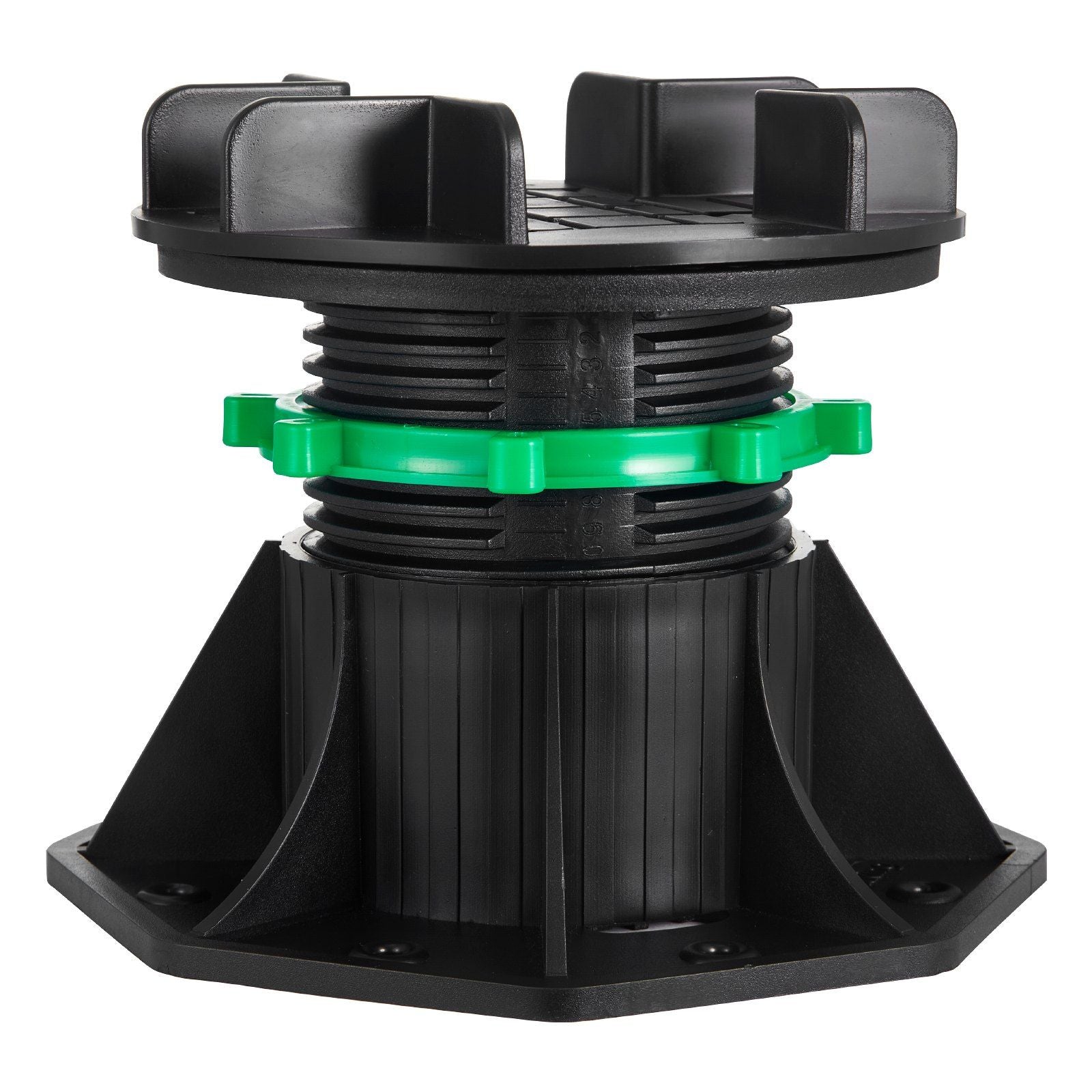 Deck Blocks 8 PCS, 2200 lbs / 997.90 kg Load Capacity Deck Support Plastic Pedestal Paver, Raising 3.54 - 4.65 inch / 90 - 118 mm, Height Adjustable Shed Foundation Base for Wood Concrete Metal