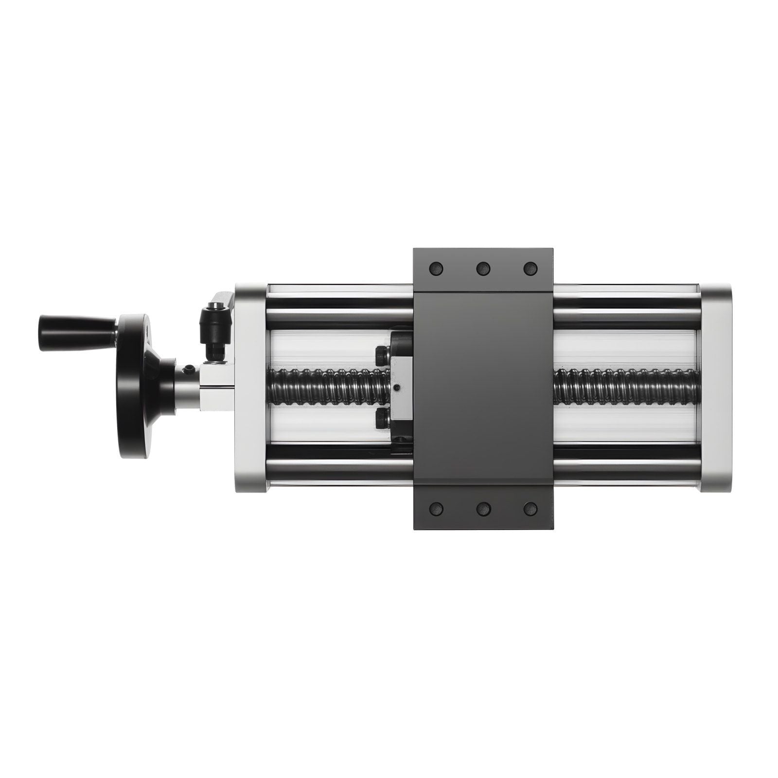 Linear Stage Actuator, 100 mm Effective Stroke, Ball Screw CNC Linear Motion Guide Rail, Double Optical Axis, C7 High-Precision, Bearing Slide Block, Manual Handwheel, for CNC Router X Y Z Axis