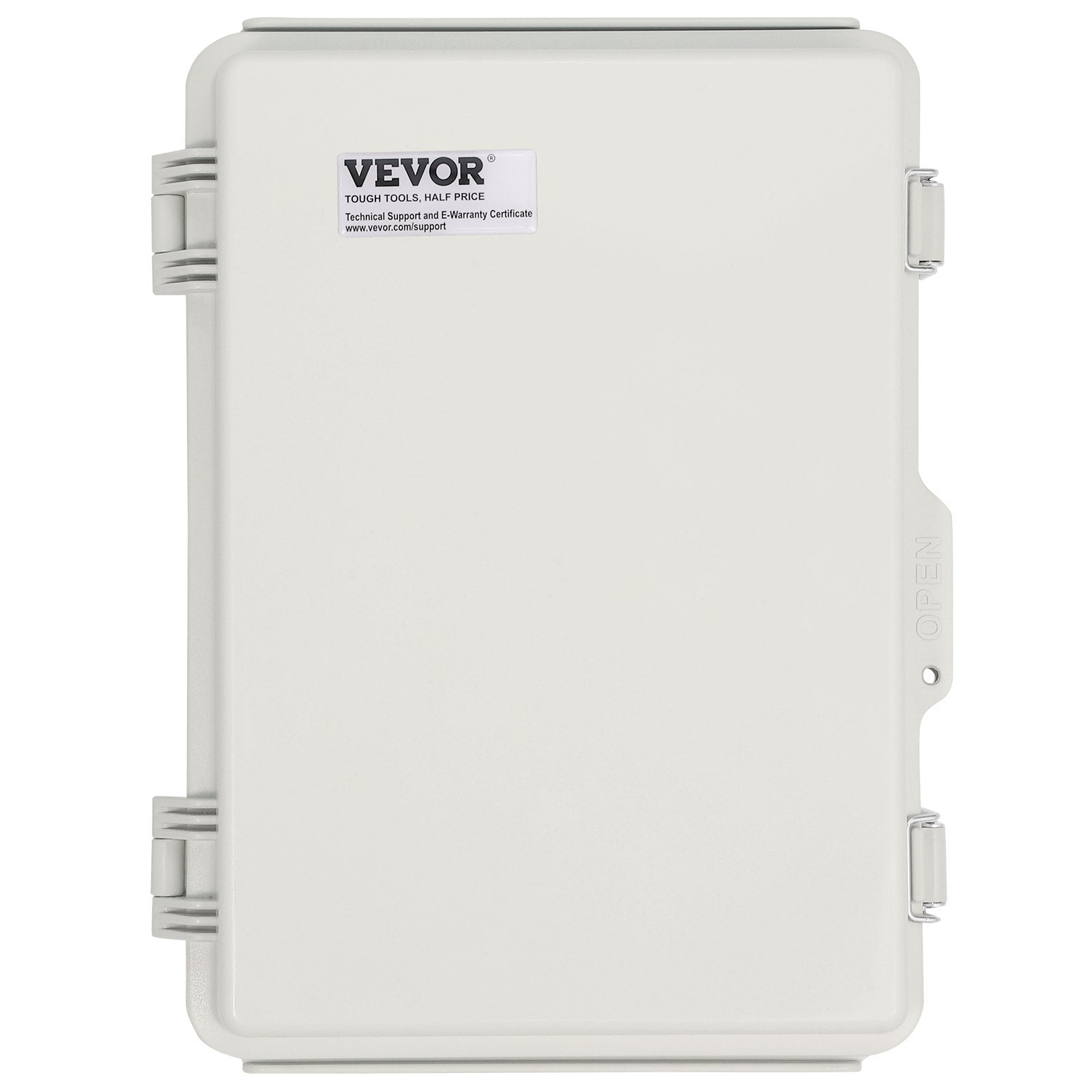 VEVOR Outdoor Electrical Junction Box, 300 x 200 x 180 mm, ABS Plastic Electrical Enclosure Box with Hinged Cover Stainless Steel Latch, IP67 Dustproof Waterproof for Outdoor Electrical Projects