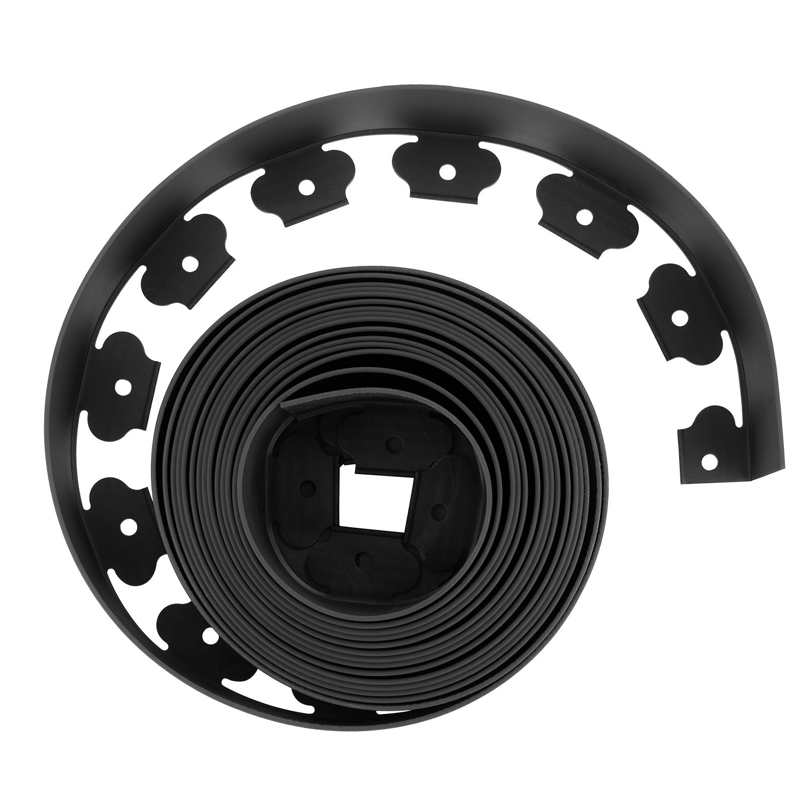 VEVOR Landscape Edging, 2000 x 10 cm Plastic Garden Border Edging with 30 Spikes & 2 Ground Stakes, No Dig, Flexible Lawn Edgings Roll, UV-Resistant Mini Fence Borders for Flower Beds Yard Paver