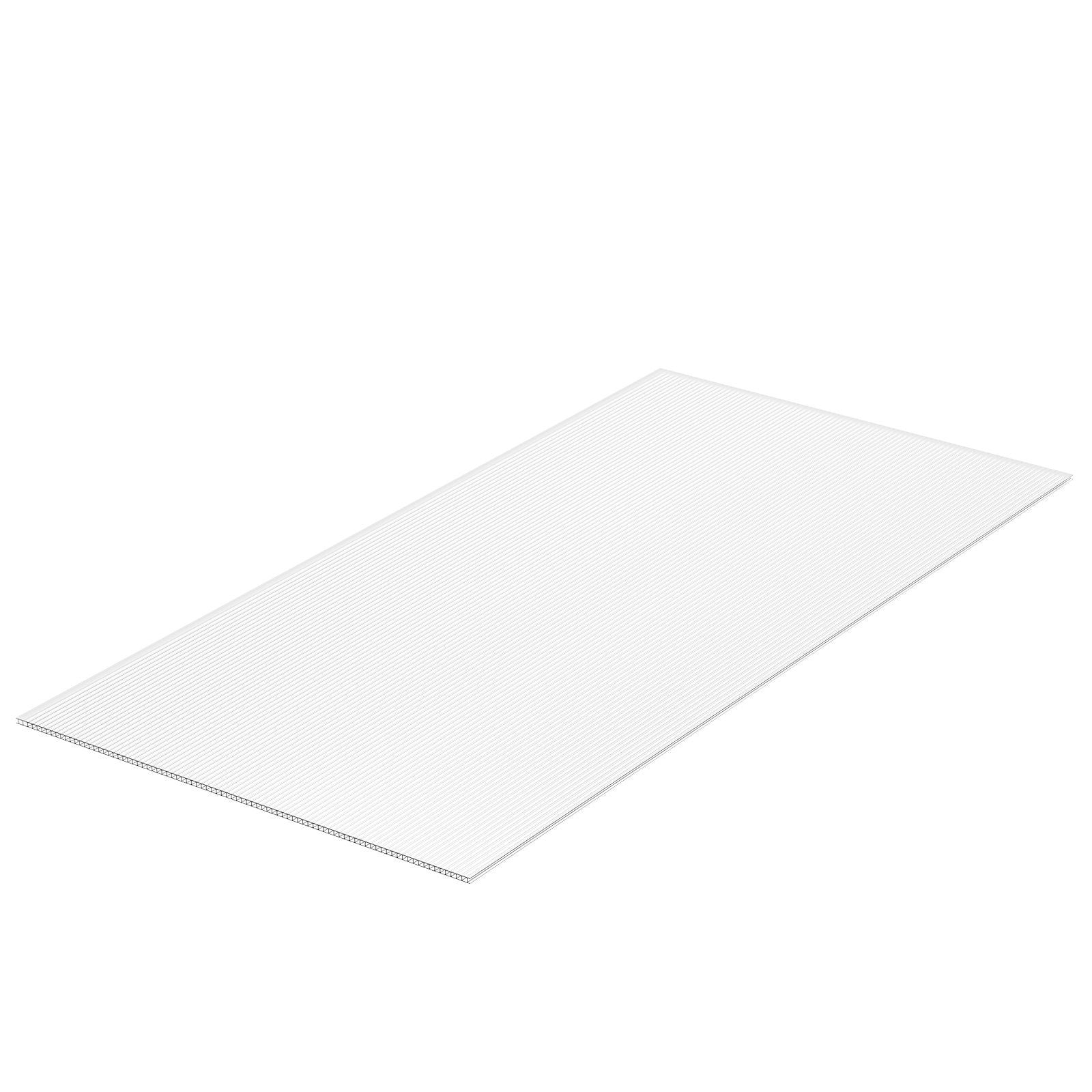 6 Pack Polycarbonate Greenhouse Panels, 3.96' x 1.98' x 0.157" Roof Panels Sheets, Waterproof UV Protected Corrugated Plastic Roofing, Impact Resistant Clear Roofing Sheets for Greenhouse/Garden