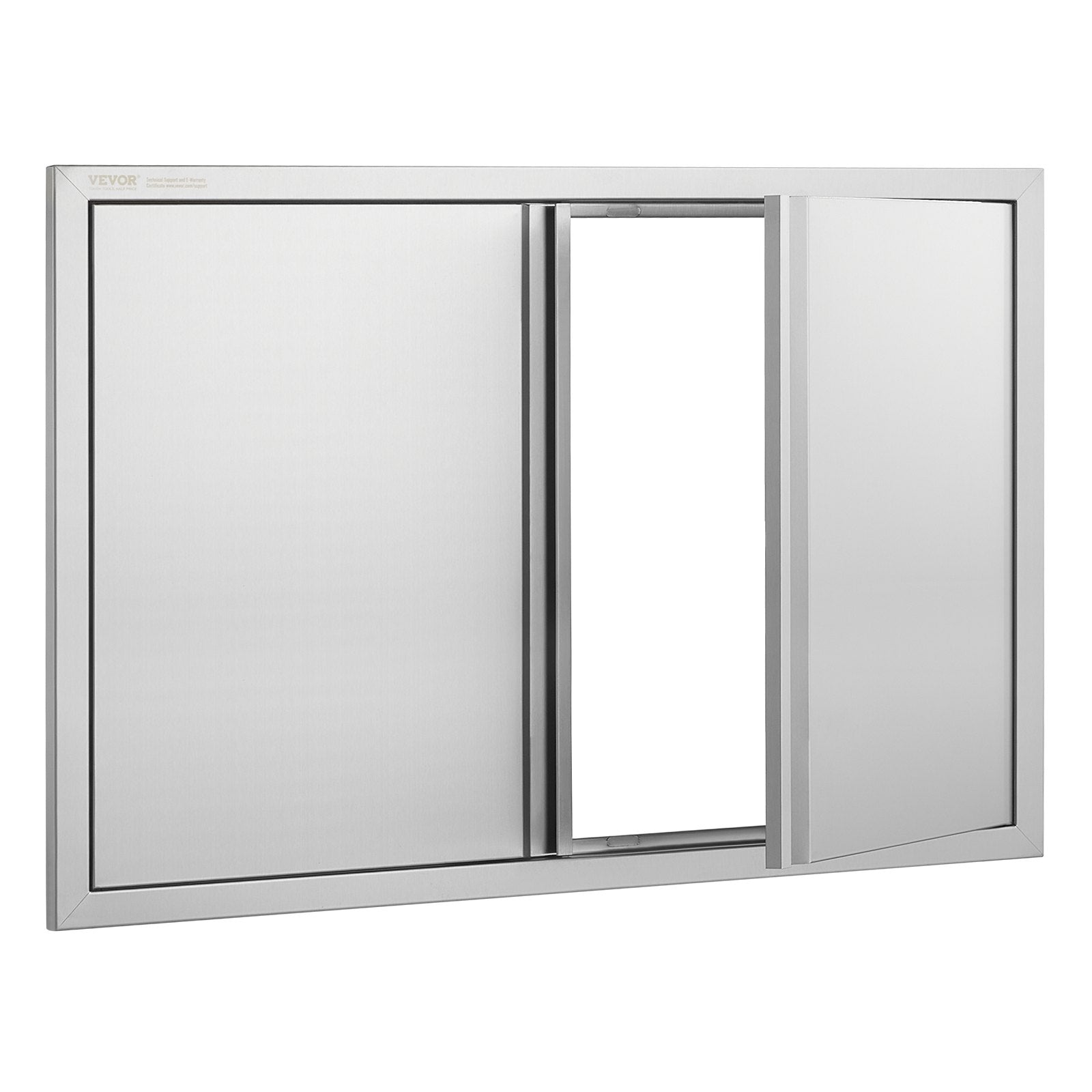 VEVOR BBQ Access Door, 914x610 mm Double Outdoor Kitchen Door, Stainless Steel Flush Mount Door, Wall Vertical Door with Recessed Handles , for BBQ Island, Grilling Station, Outside Cabinet