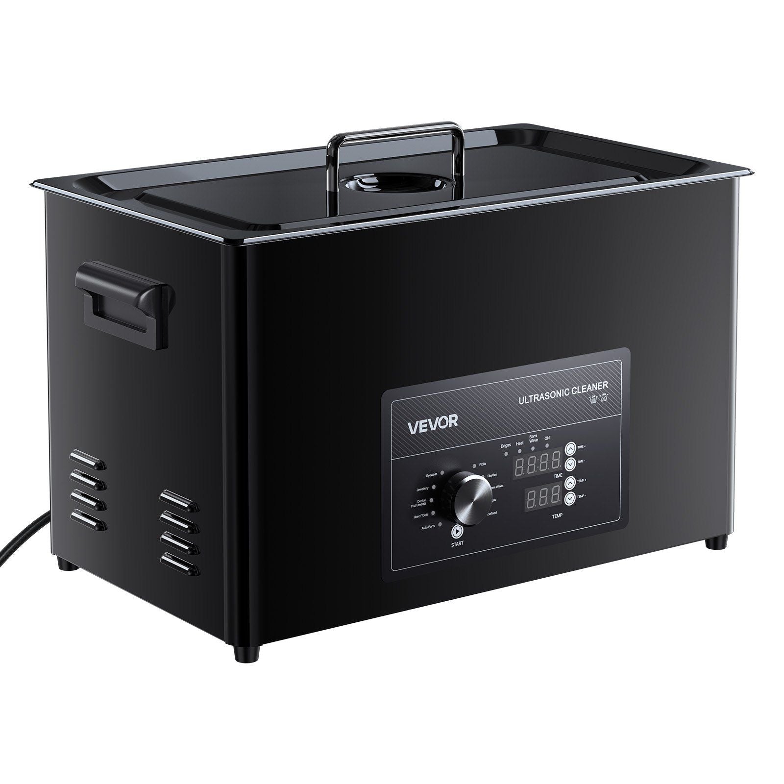 30L Ultrasonic Cleaner, Professional Ultrasonic Cleaner Machine with Knob Control, Stainless Steel Cleaning Machine with Basket and Cleaning Ball, for Watches, Razors, Jewelry, Coins and More