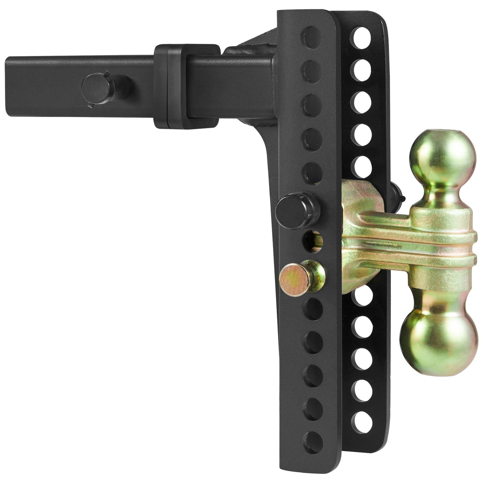 VEVOR Adjustable Trailer Hitch, 25.4 cm Drop & 21.59 cm Rise Hitch Ball Mount with 5.08 cm Receiver, Solid Tube, 6350 kgs GTW, 5.08 cm & 5.08-0.79 cm 45# Steel Tow Balls with Key Lock for Truck Towing