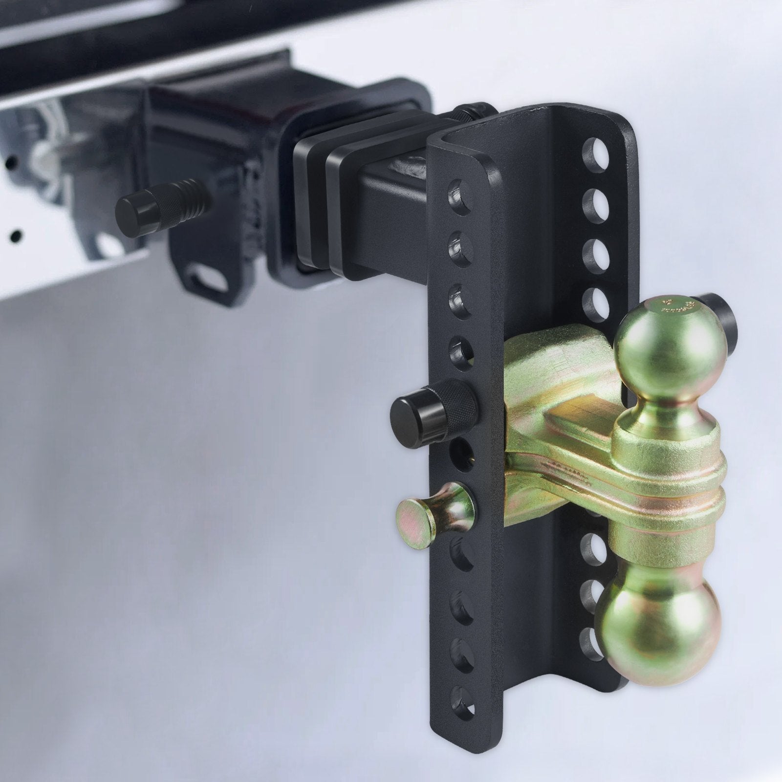 VEVOR Adjustable Trailer Hitch, 203.2 mm Drop & 165.1 mm Rise Hitch Ball Mount with 50.8 mm Receiver, Solid Tube, 6350 kg GTW, 50.8 m and 58.7 mm 45# Steel Tow Balls with Key Lock for Truck Towing