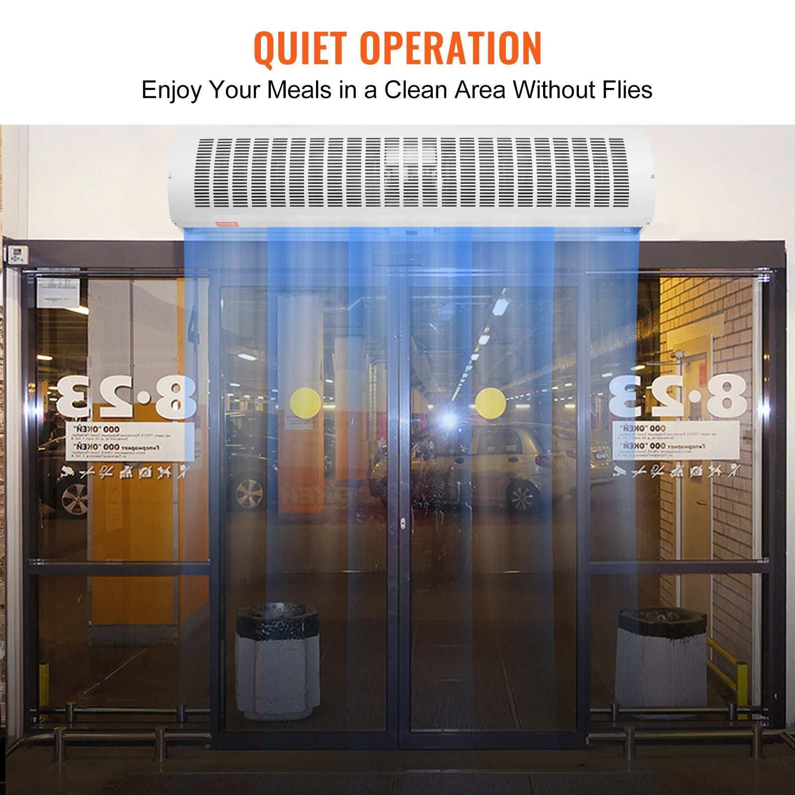VEVOR 1.2m Commercial Indoor Air Curtain Super Power 2 Speeds 2802m_/h, UL Certified Wall Mounted Air Curtains for Doors, Indoor Over Door Fan with Heavy Duty Limit Switch, Easy-Install Unheated
