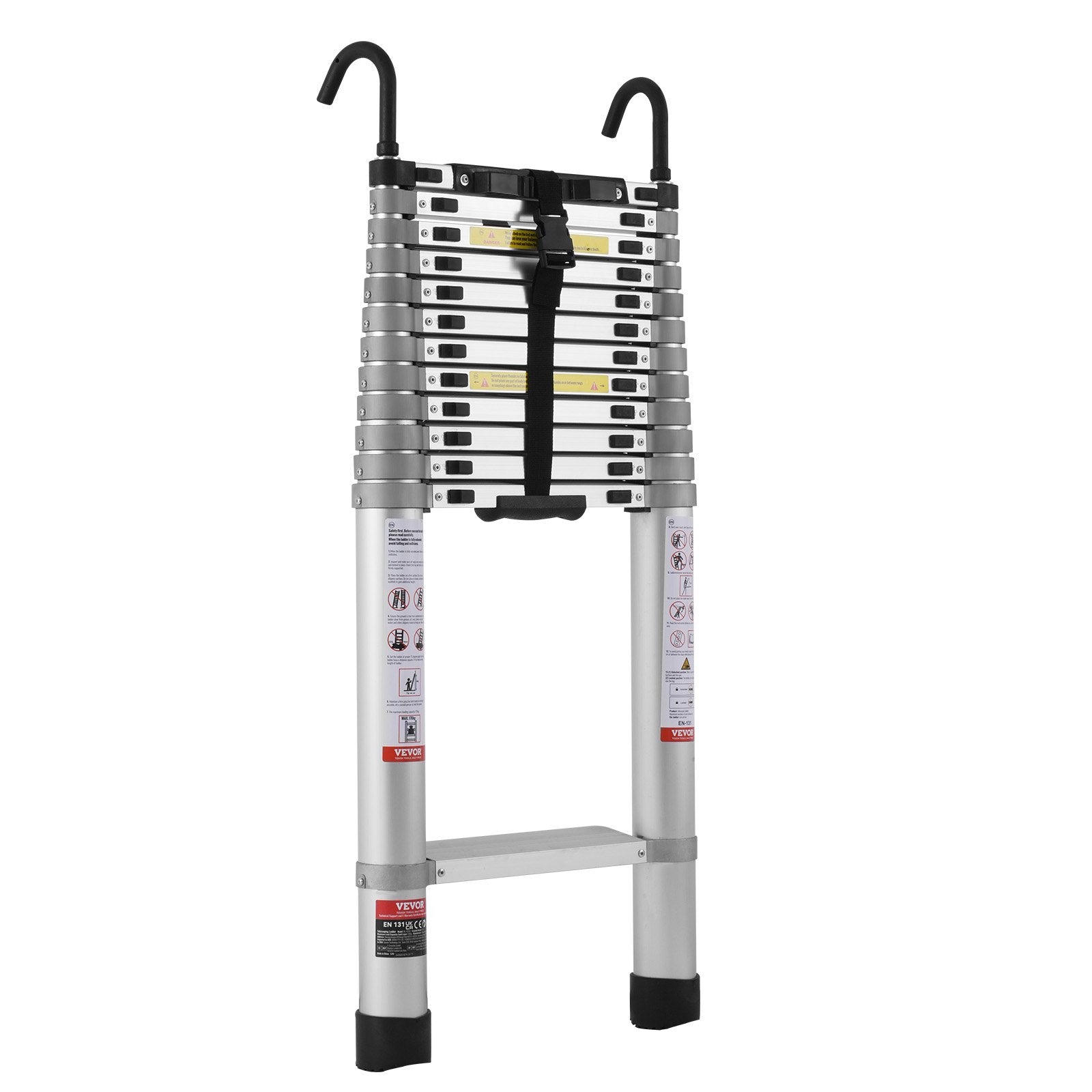 VEVOR Telescoping Extension Ladder 16.5FT Multi-button Retraction 419 LBS