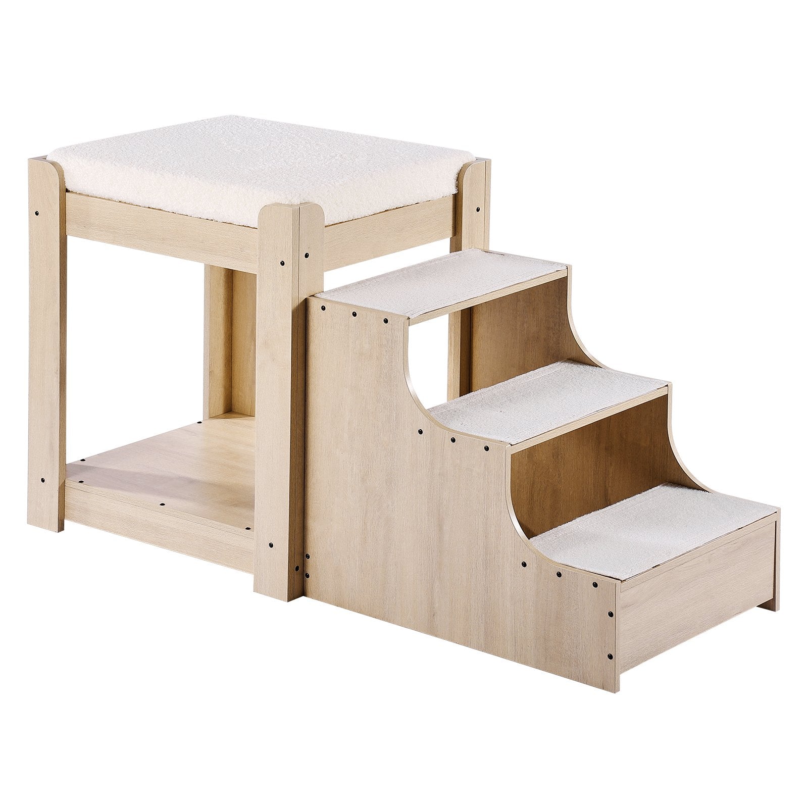 VEVOR Pet Bunk Bed with Stairs Dog/Cat Window Perch for Bedside Indoor Use