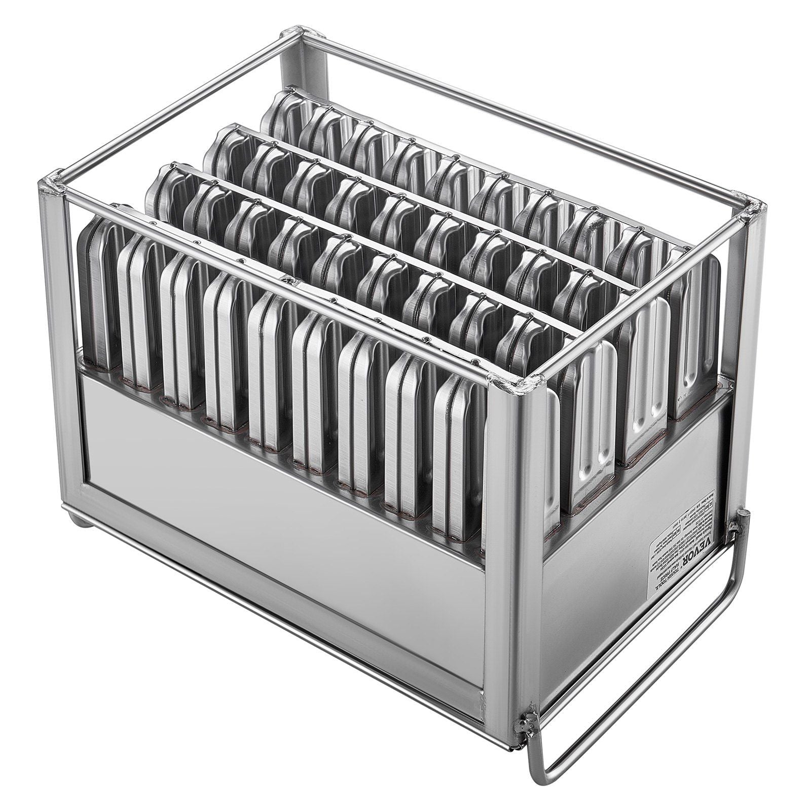 Commercial Popsicle Moulds, 40PCS Round-Head Ice Pop Moulds with Double Slot, Stainless Steel Ice Lolly Popsicle Moulds, Ice Cream Maker Mould Holder with 50PCS Popsicle Sticks & Bags