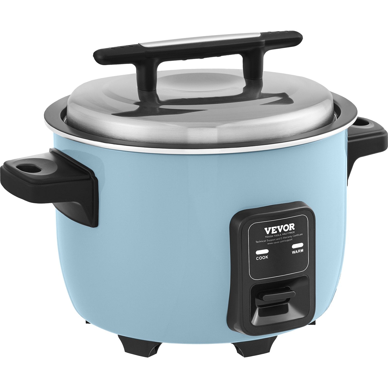 VEVOR Commercial Rice Cooker, 50-Cup Rice Cooker, 10 Liter Large Rice Cooker and Warmer with Nonstick Inner Pot, Fast Cooking and 24-Hour Keep Warm, with Rice Cup and Paddle, for Restaurant
