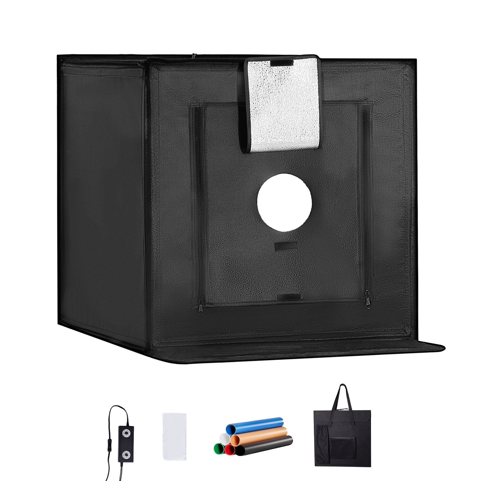 VEVOR Photo Studio Light Box 3000-5600K Adjustable 3 Color Temperatures, 50.5 x 48.5 x 49.5 cm
