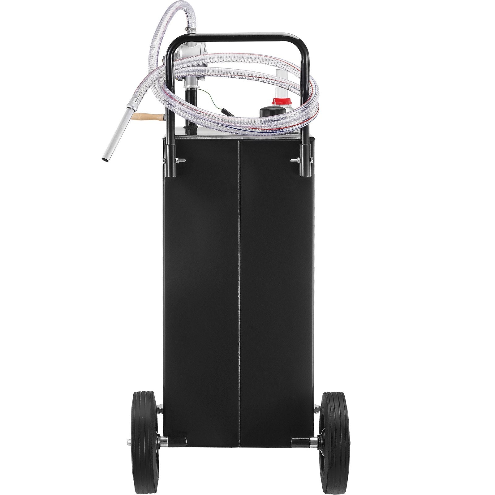VEVOR Fuel Caddy Fuel Storage Tank 114L Volume 4 Wheels with Manuel Pump Black