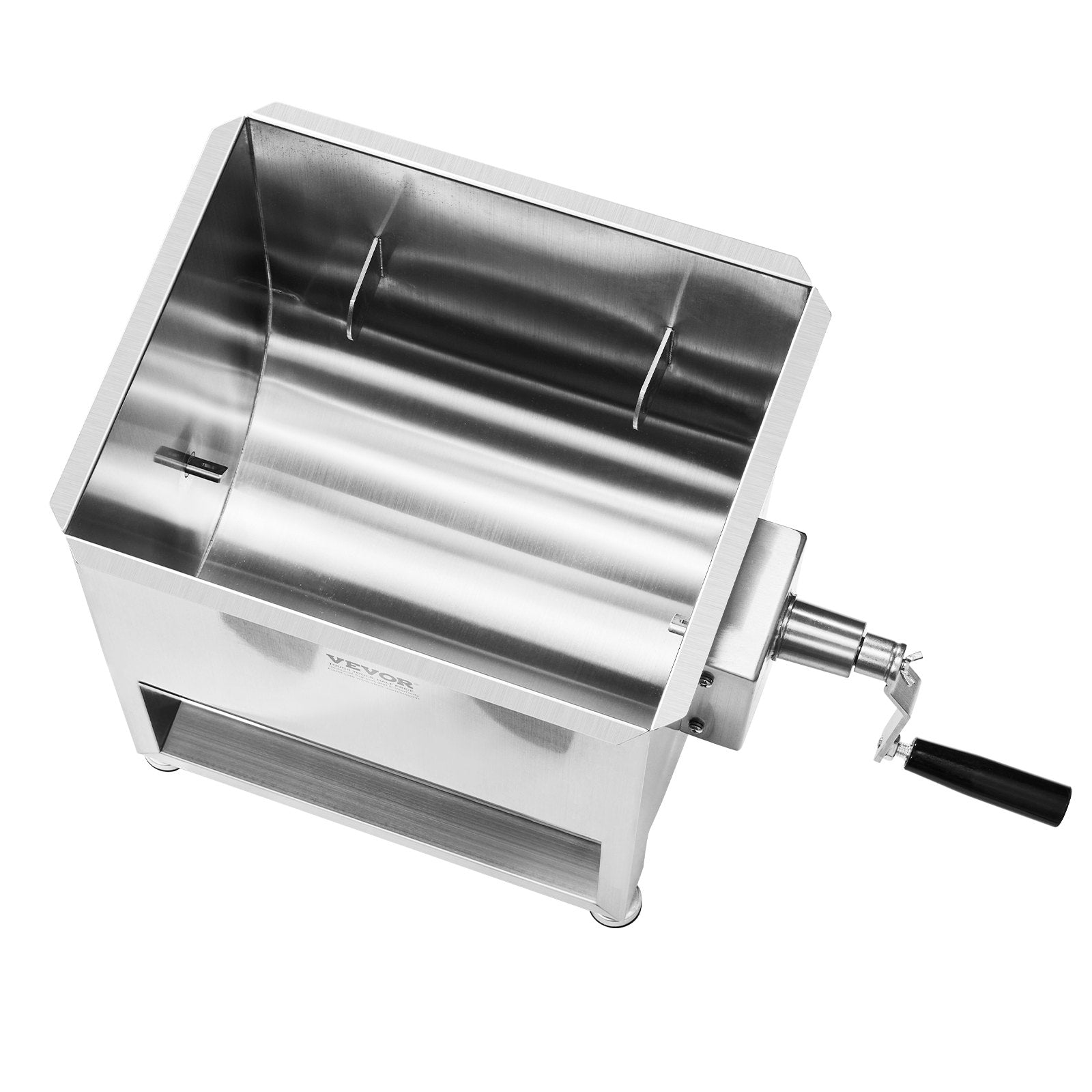 VEVOR Manual Meat Mixer, 60L Fixed Tank Meat Processing Equipment(Mixing Max 60LBS for Meat), Stainless Steel Meat Mixer, Sausage Mixer Machine with Lid Handle Gear Reducer, Ground Beef Hand Mixer