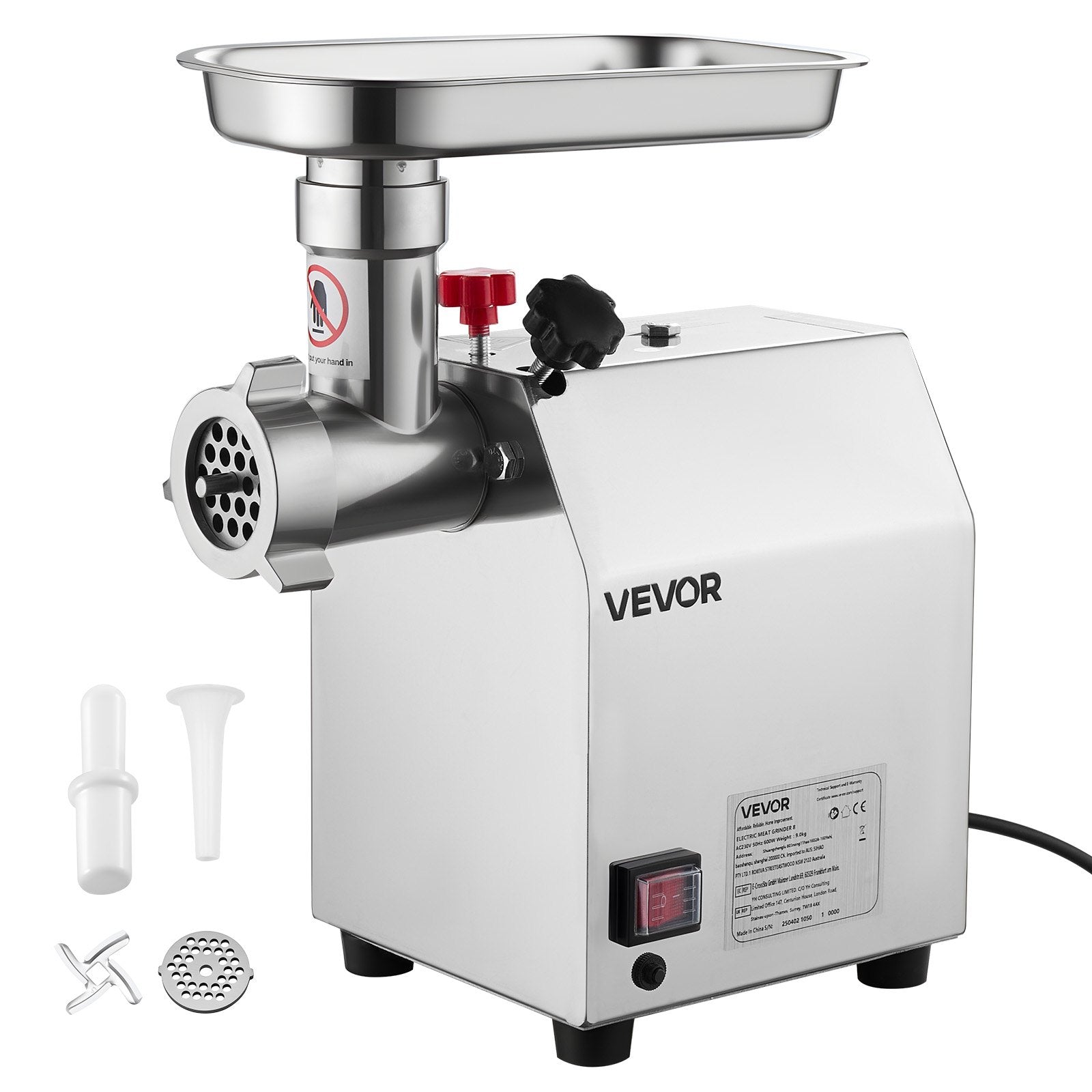 VEVOR Commercial Electric Meat Grinder 4.5 Lbs/Min Sausage Stuffer Maker Kitchen