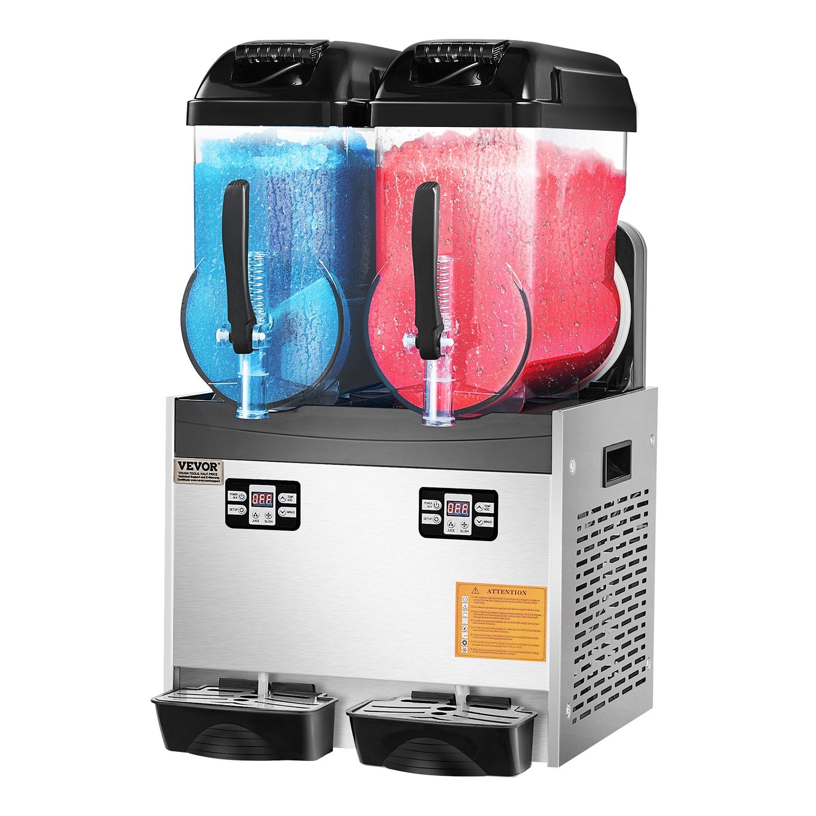 VEVOR 12Lx2 Tank Commercial Slushy Machine Margarita Smoothie Frozen Drink Maker