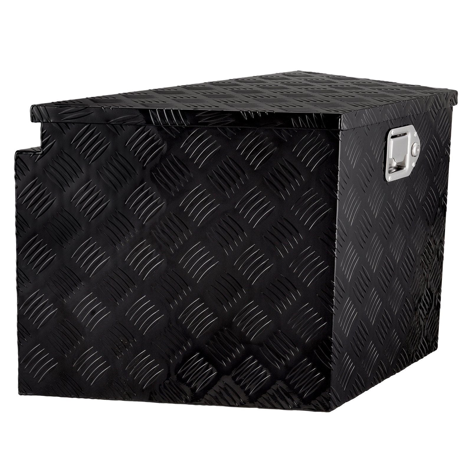 Trailer Tongue Box, Aluminum Alloy Diamond Plate Tongue Box Tool Chest, Heavy Duty Trailer Box Storage with Lock and Keys, Utility Trailer Tongue Box for Pickup Truck, RV, 99.06cmx41.91 cmx30.48
