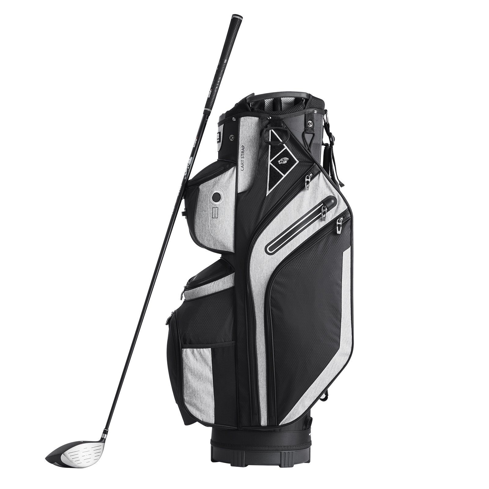 VEVOR Golf Cart Bag with 14 Way Organizer Divider Top, 13 Pockets Premium Cart Bag, Durable 600D Polyester Fabric Golf Bags with Handles & Dust Cover & Detachable Straps for Men & Women, Black Color-Block