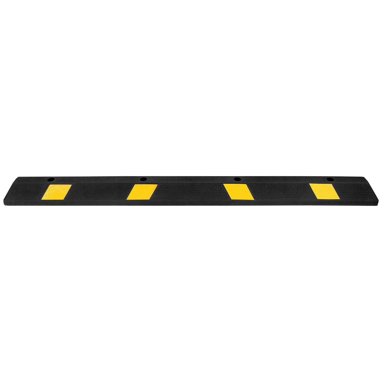 Parking Stopper, 1840 mm Heavy Duty Parking Aid for Garage, Rubber Curb Garage Floor Stopper with Reflective Strips, Vehicles Gadgets for Cars Vans Trucks Tire Wheel Guide Block Stops Bumpers