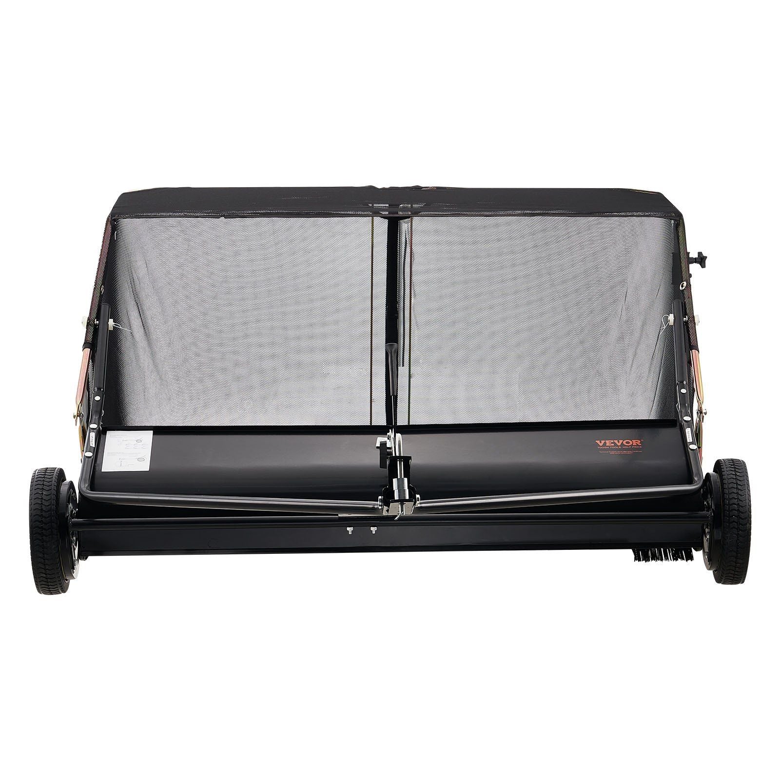 26.7 cm Tow Behind Lawn Sweeper, 26 cu.ft. Large Yard Sweeper, Adjustable Sweeping Height, Heavy Duty Leaf & Grass Collector with Dumping Rope, Pull Behind Sweepers for Debris Grass Clippings