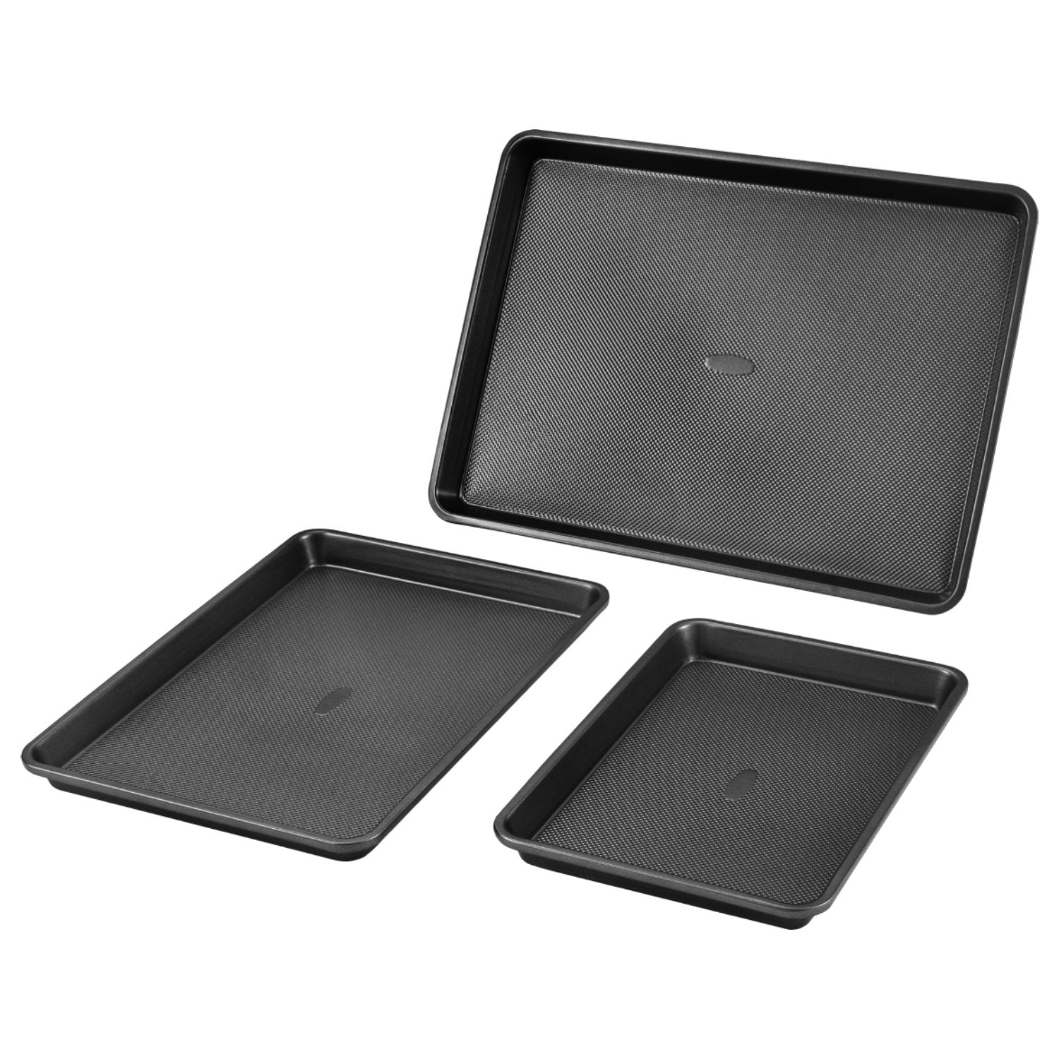 VEVOR Baking Pan Set 3-Piece Nonstick Carbon Steel Set with Silicone Handles