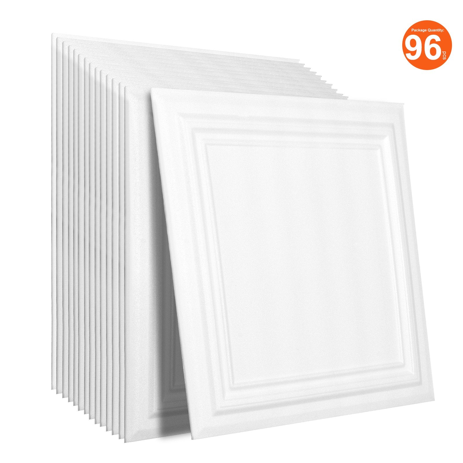 VEVOR Ceiling Tiles 96-Pack 20 x 20 in Polystyrene Easy Installation Glue-up
