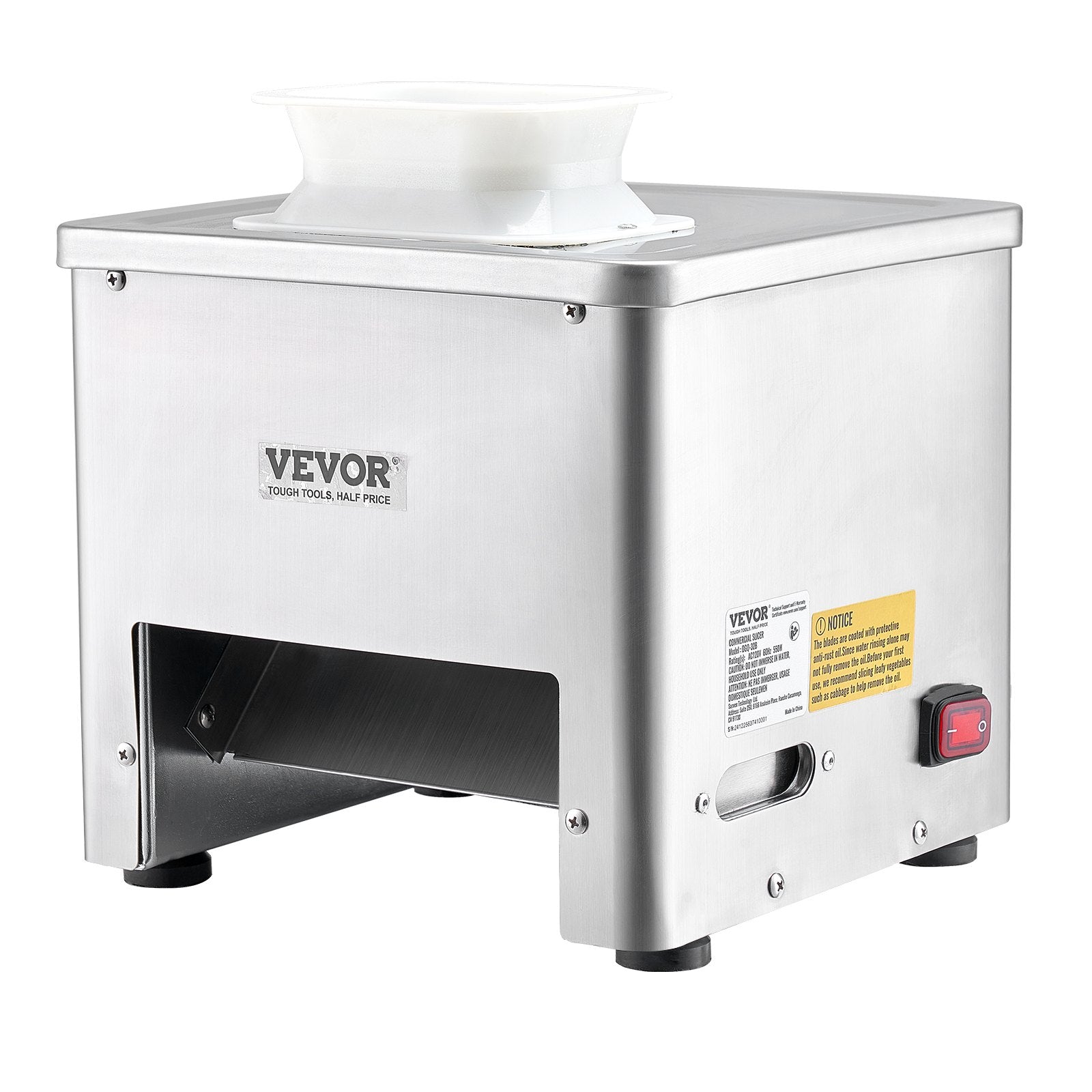 VEVOR Electric Meat Cutter Machine 550W Commercial Meat Slicer Cutting Machine