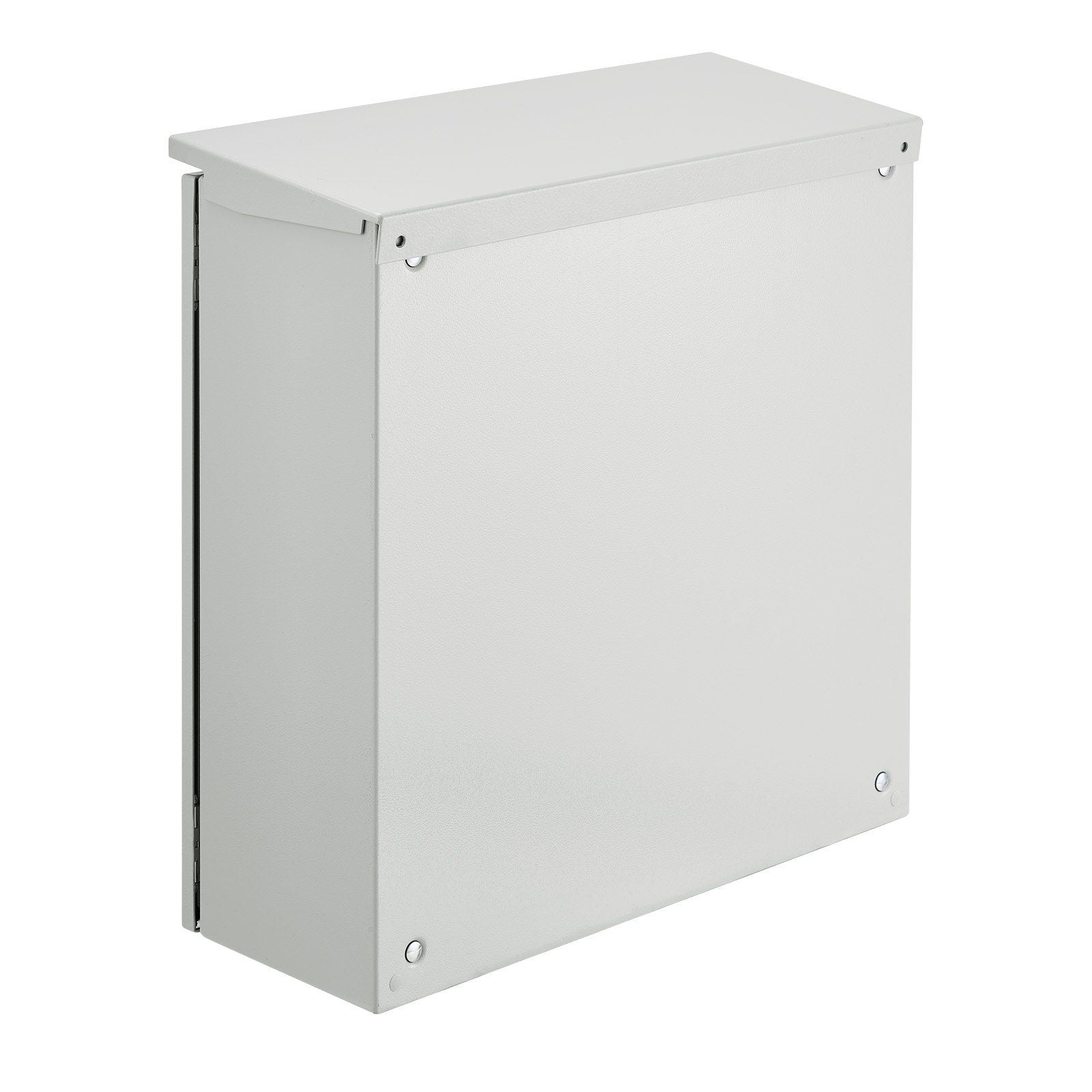 Electrical Enclosure, 24\'\' x 24\'\' x 8\'\', UL Certified NEMA 4 Outdoor Enclosure, IP65 Waterproof & Dustproof Cold-Rolled Carbon Steel Hinged Junction Box for Outdoor Indoor Use, with Rain H