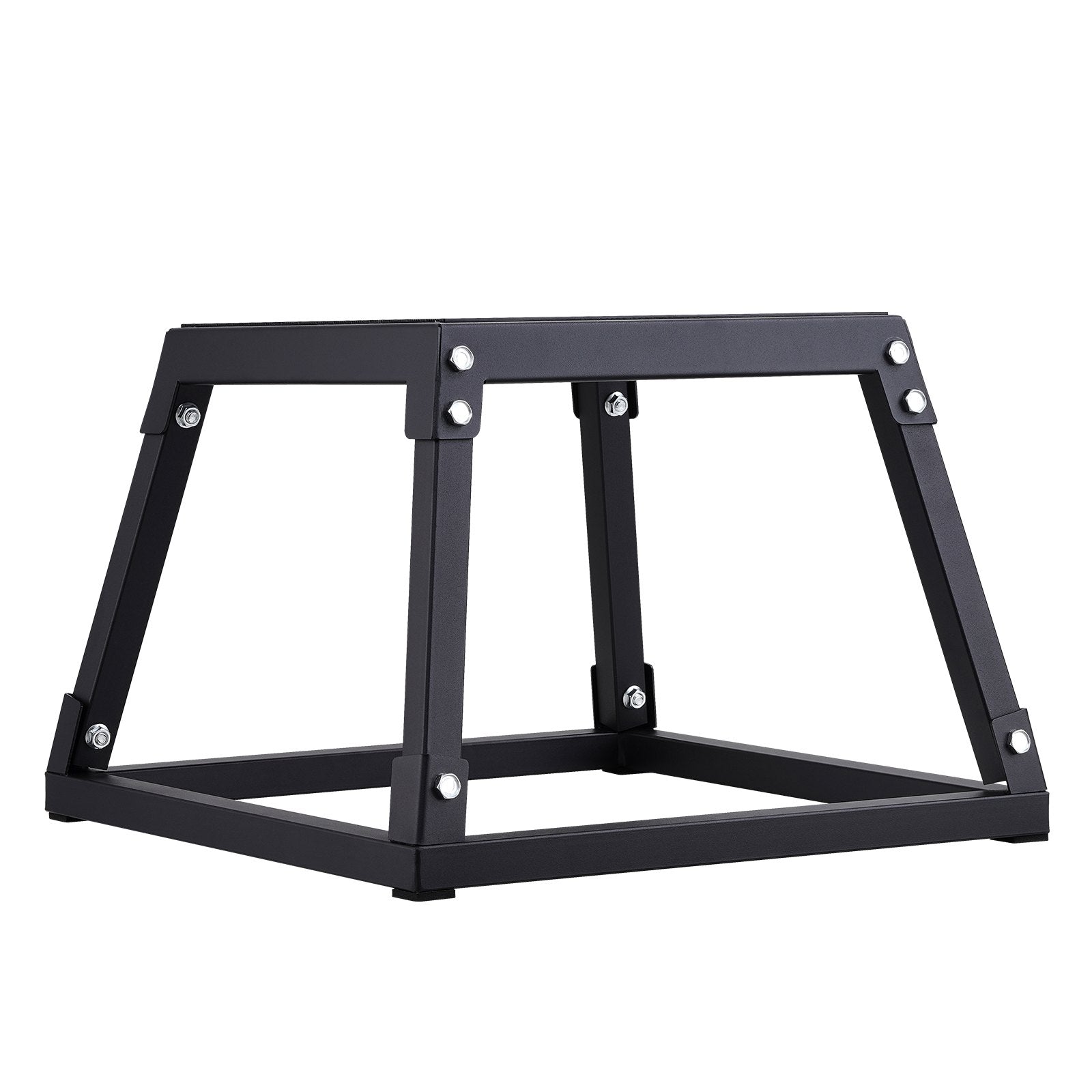 VEVOR Plyometric Jump Box, 12 Inch Plyo Box, Steel Plyometric Platform and Jumping Agility Box, Anti-Slip Fitness Exercise Step Up Box for Home Gym Training, Conditioning Strength Training, Black