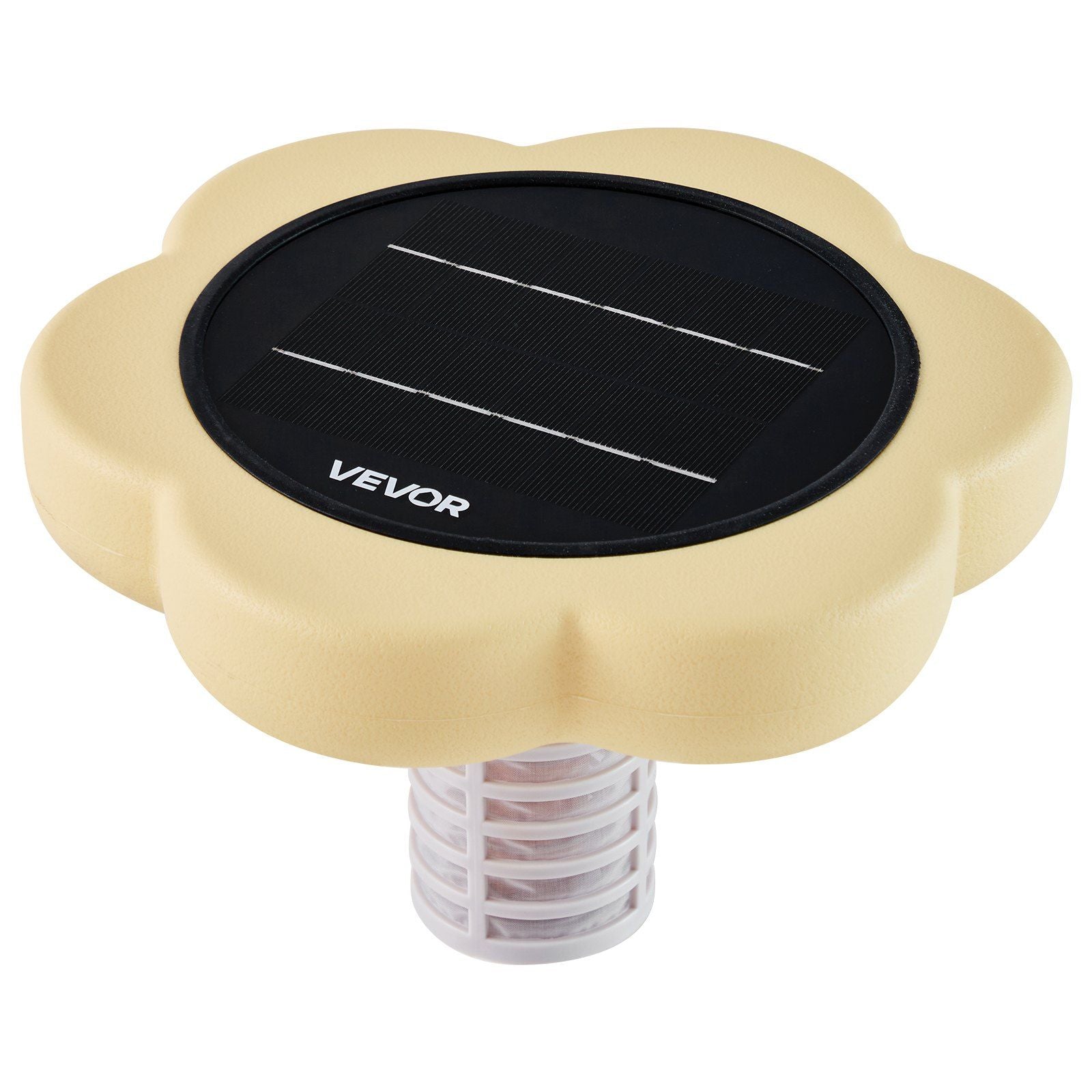 Solar Pool Ionizer, Petal Copper Pool Ionizer Up to 170343 L, Floating Automatic Water Cleaner and Purifier, Chlorine Free Water, with Copper Anode, Spring, Brush and Filter for Pools & Spas