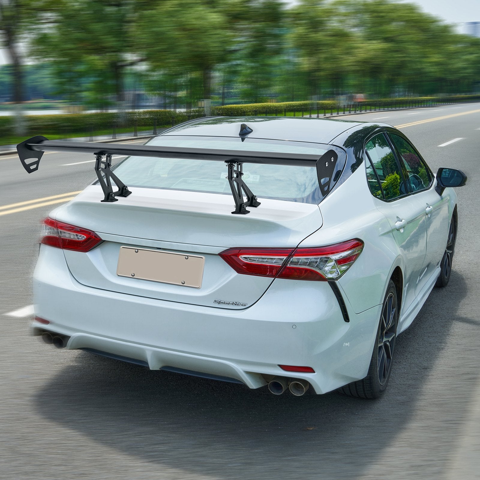 VEVOR Universal Rear Spoiler GT Style Adjustable Trunk Wing Car Racing 43.3''