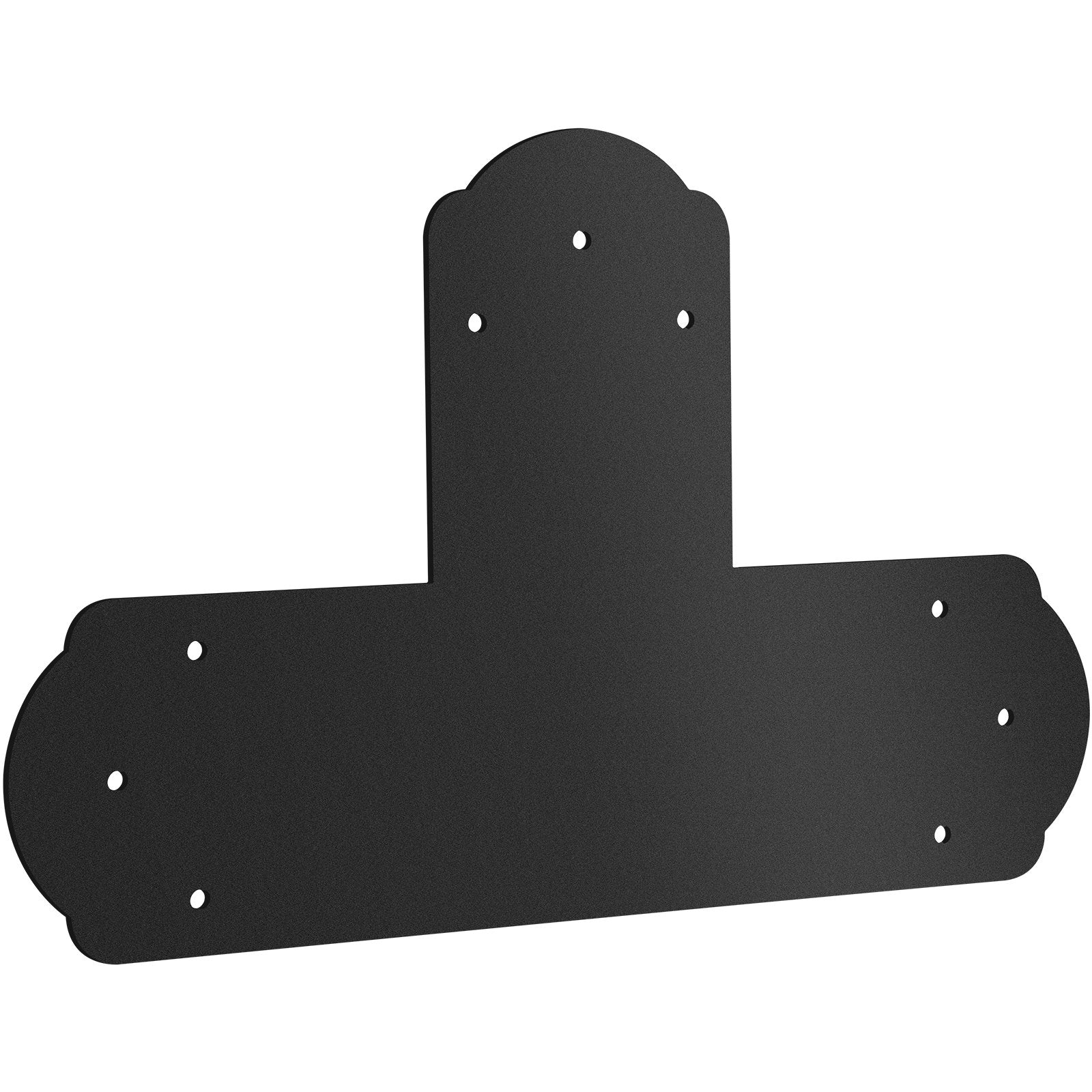 VEVOR Black T Mending Plate T-shape 8 PCs 6" Flat Connector Post to Beam Bracket