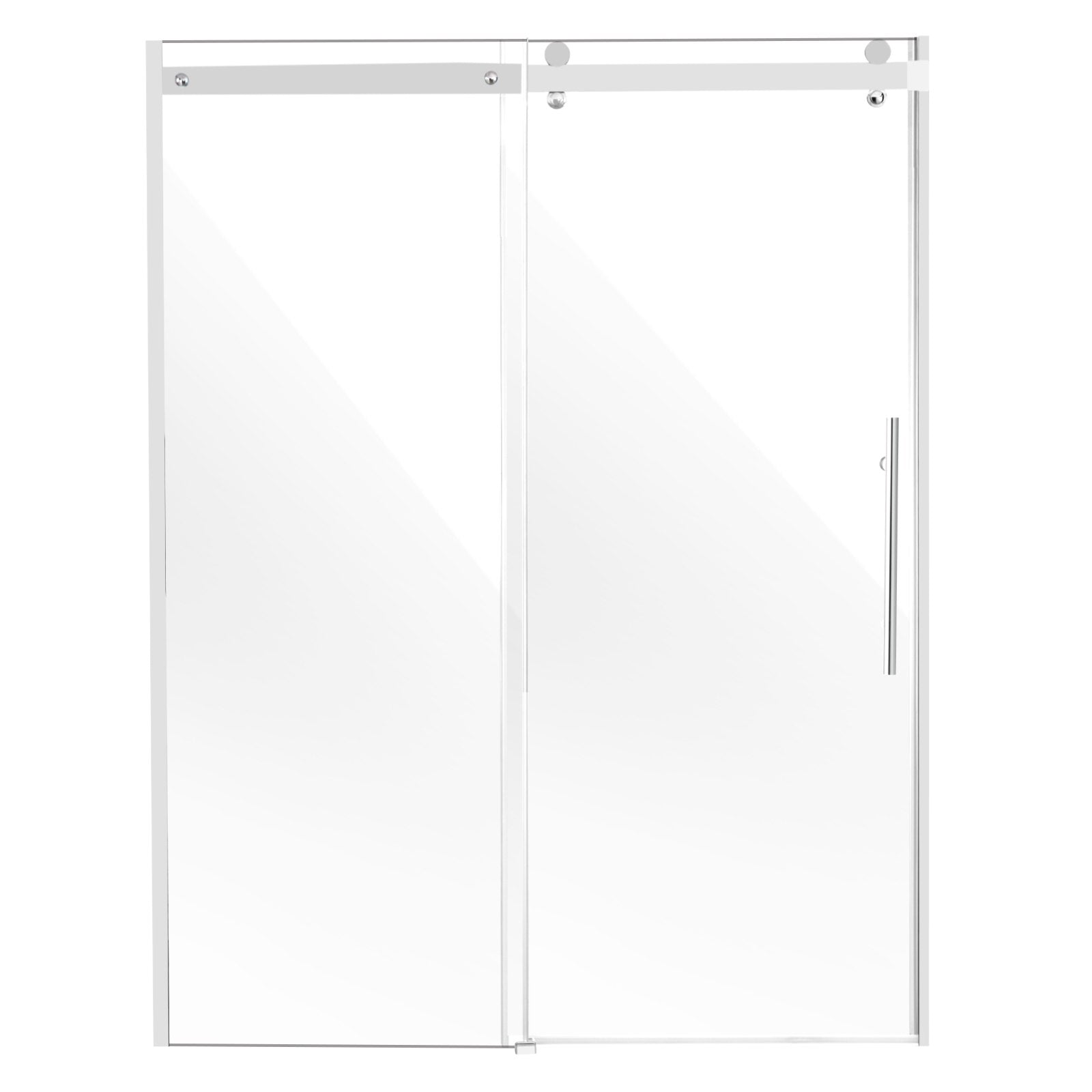 VEVOR Frameless Shower Door 58-59" x 75" SGCC Tempered Glass 5/16" Chrome