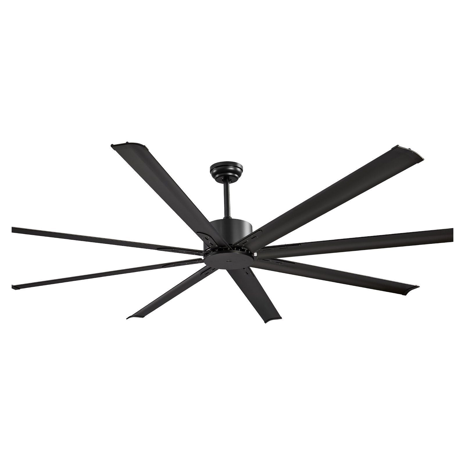 213 cm Ceiling Fan No Light, 6-Speed Remote Control, Aluminum 8-Blade, Reversible DC Motor, Modern Low Profile Flush Mount Exterior Fan for Bedroom, Living Room, Patio, Indoor/Outdoor, Black