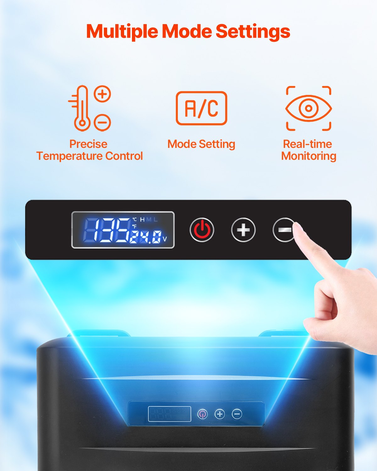 VEVOR Portable Car Refrigerator Freezer Compressor 20L Single Zone for Car Home