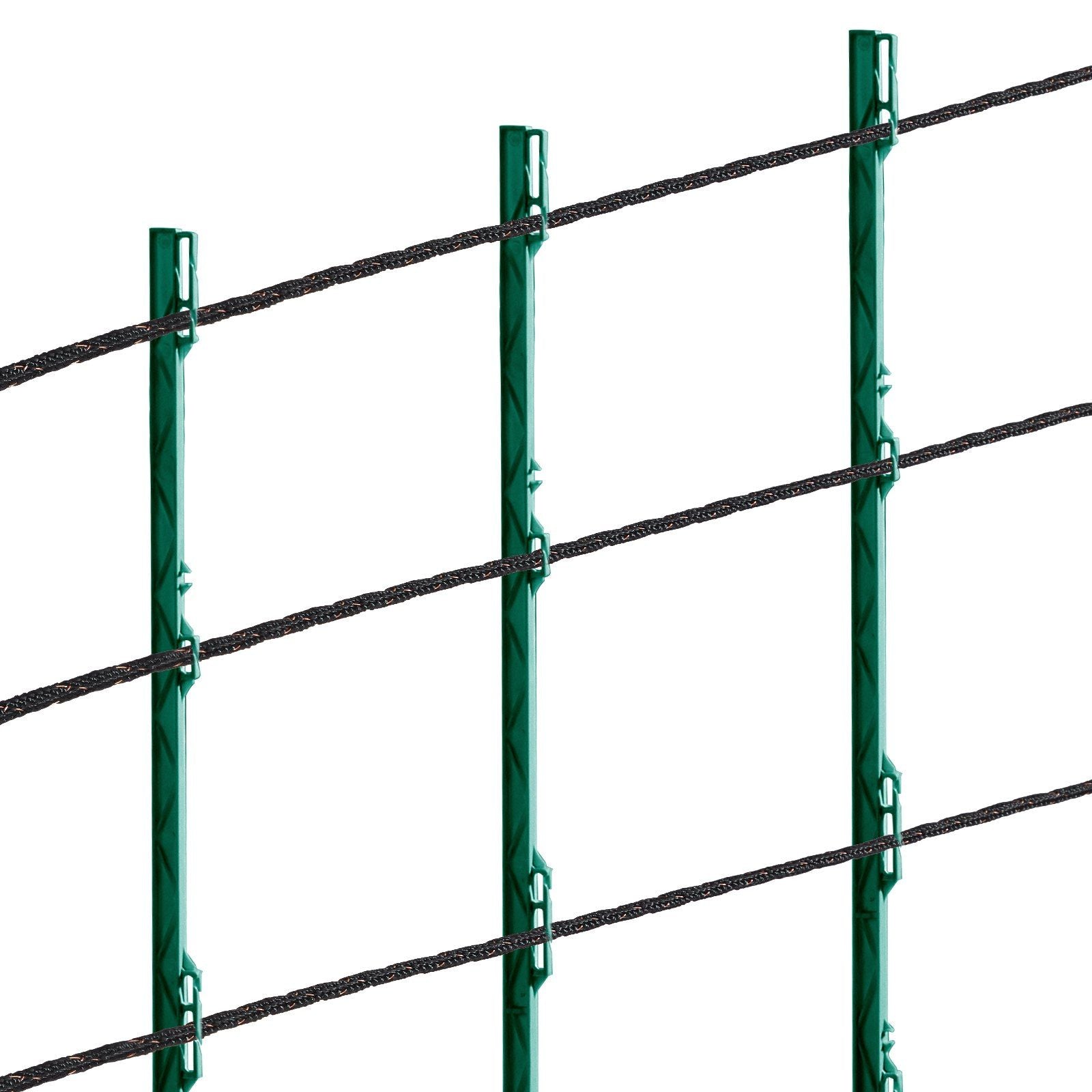Electric Fence Wire, 1000Ft 305M Portable Polywire, 1/4" Diameter 2 Copper Strands for Reliable Conductivity and Rust Resistance, Fencing Rope Line for Horse, Cattle, Livestock
