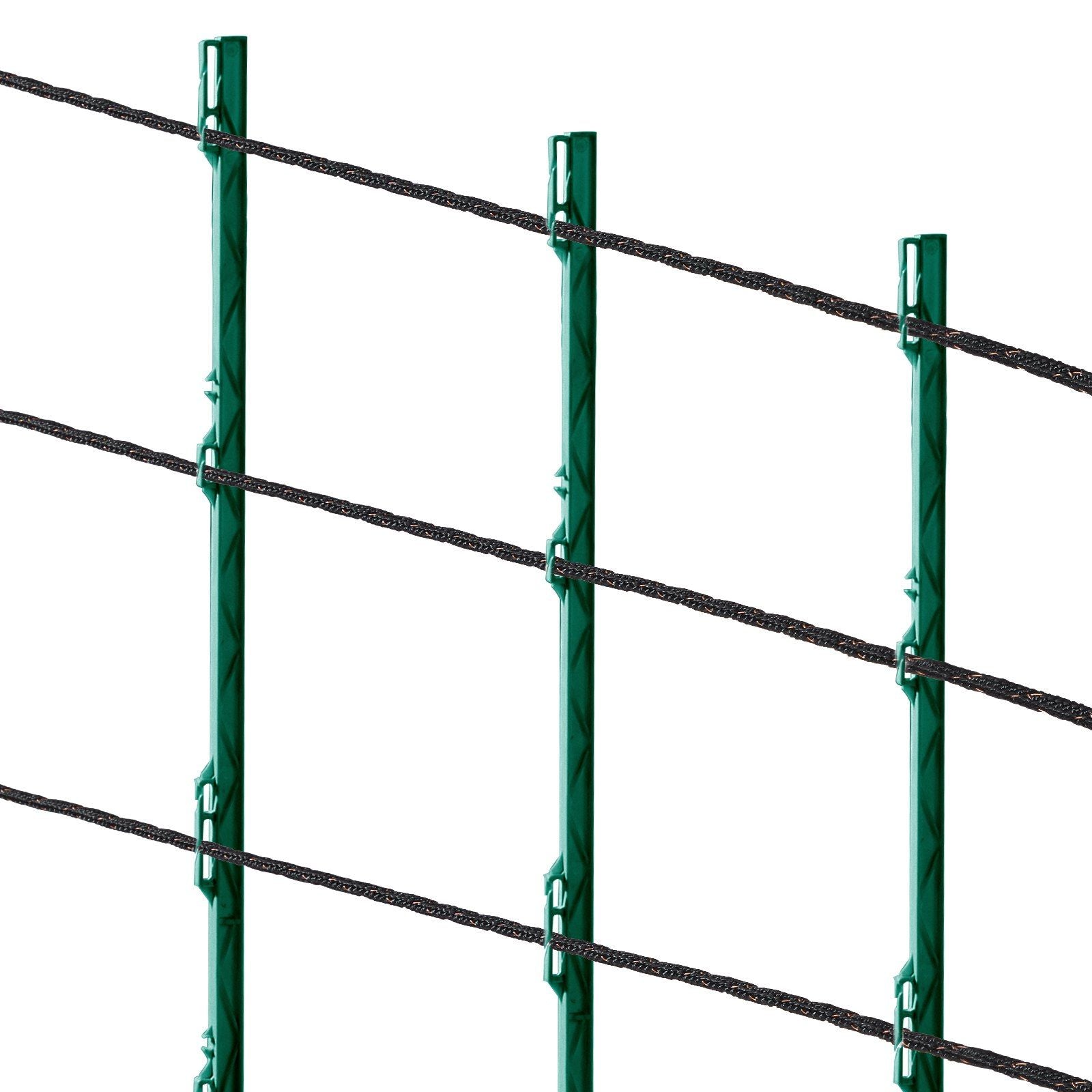 Electric Fence Wire, 1000Ft 305M Portable Polywire, 1/4" Diameter 2 Copper Strands for Reliable Conductivity and Rust Resistance, Fencing Rope Line for Horse, Cattle, Livestock
