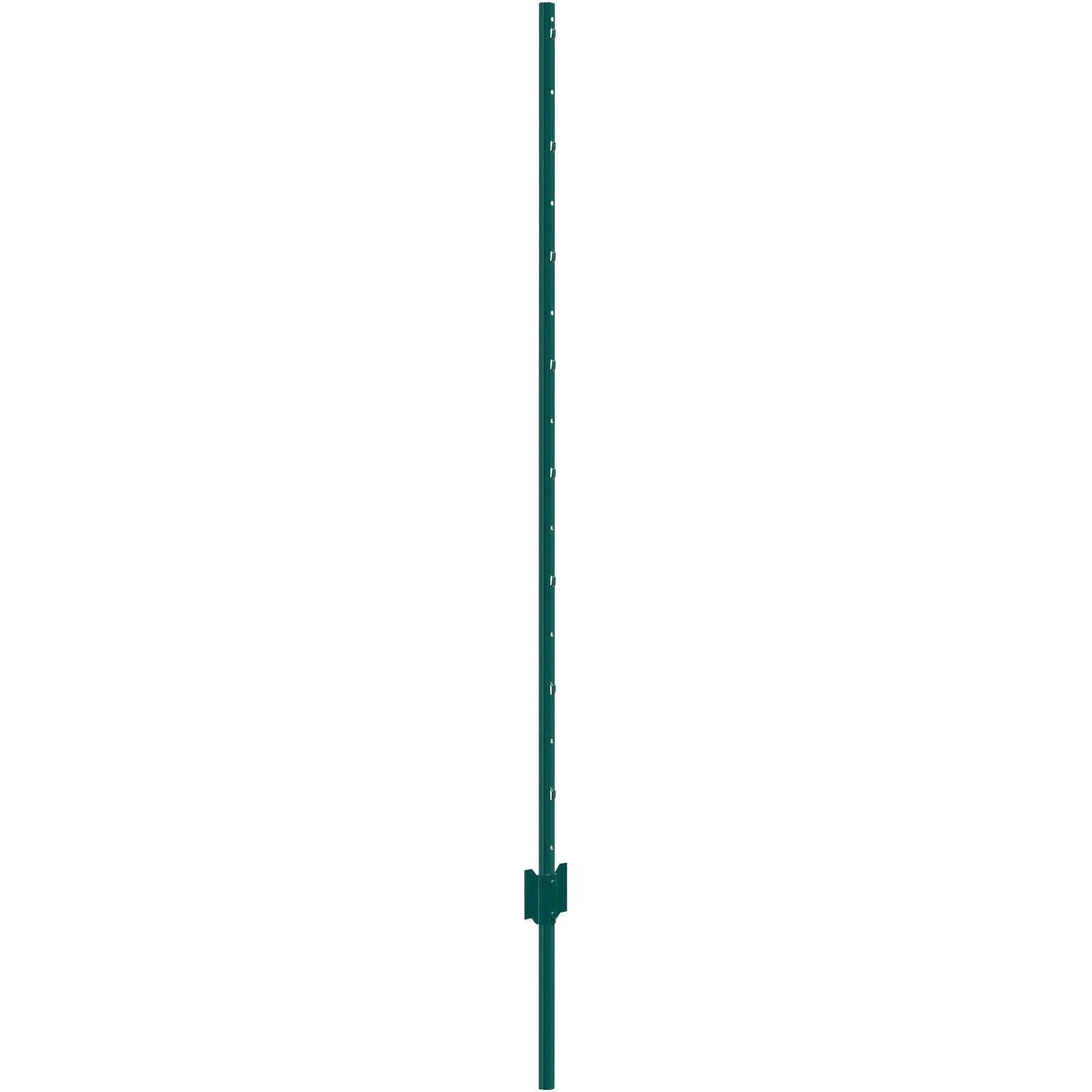VEVOR 5 Feet Fence Post 10 Pack T-Post Heavy Duty Metal Fence Posts Green