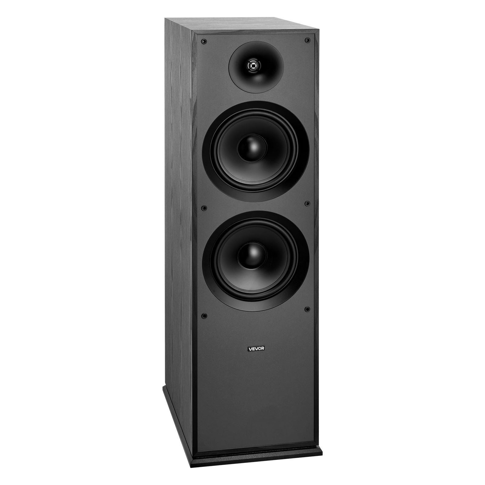Floorstanding Speaker, 2-Way, Floor-Standing Tower Speaker with 25.4 mm Tweeter, Dual 203.2 mm Woofers, 600W Peak, 50Hz–20kHz Frequency Response, Durable MDF Enclosure, for Home Audio, Single