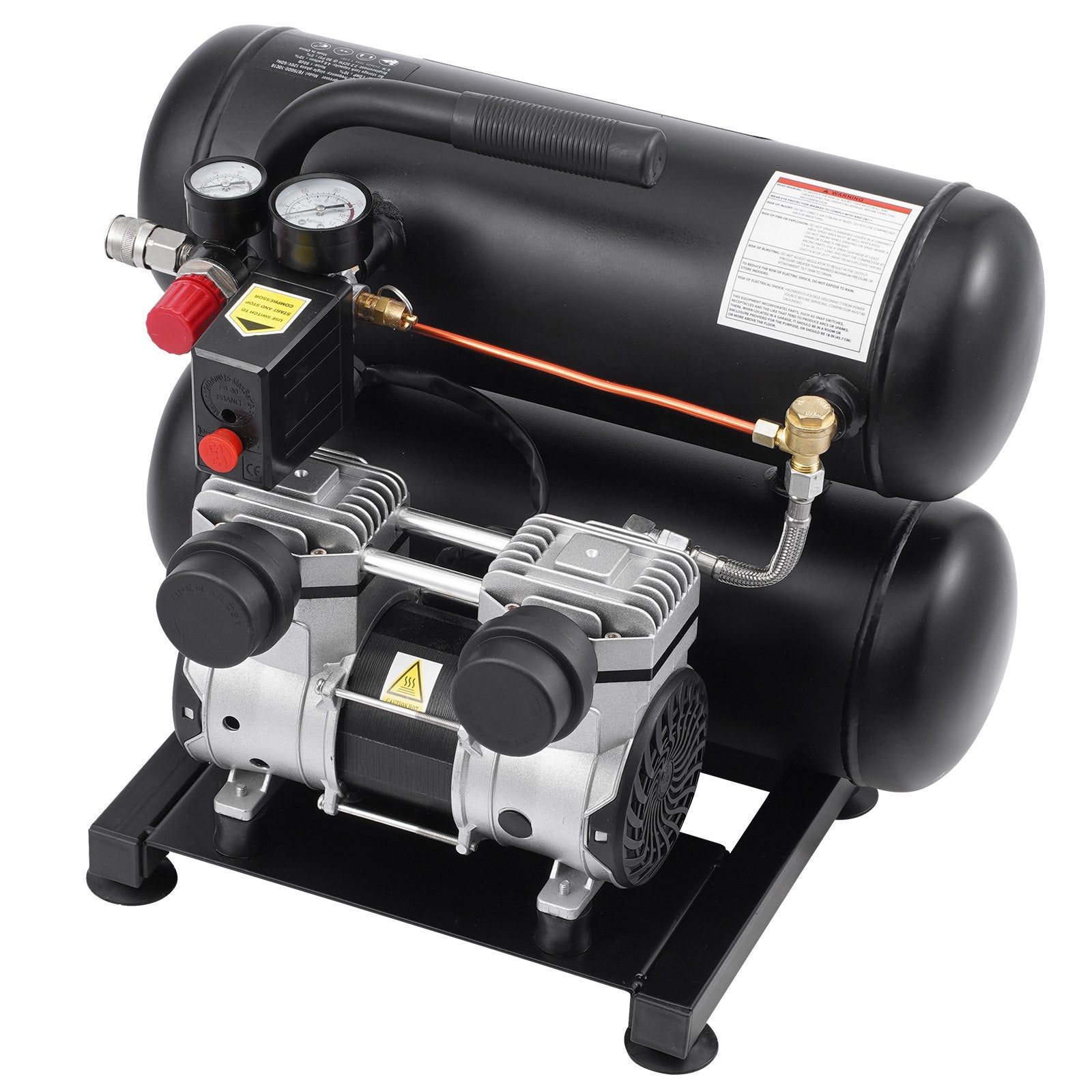 VEVOR Air Compressor Compact Portable Oil Free Compressor 18L 90 PSI