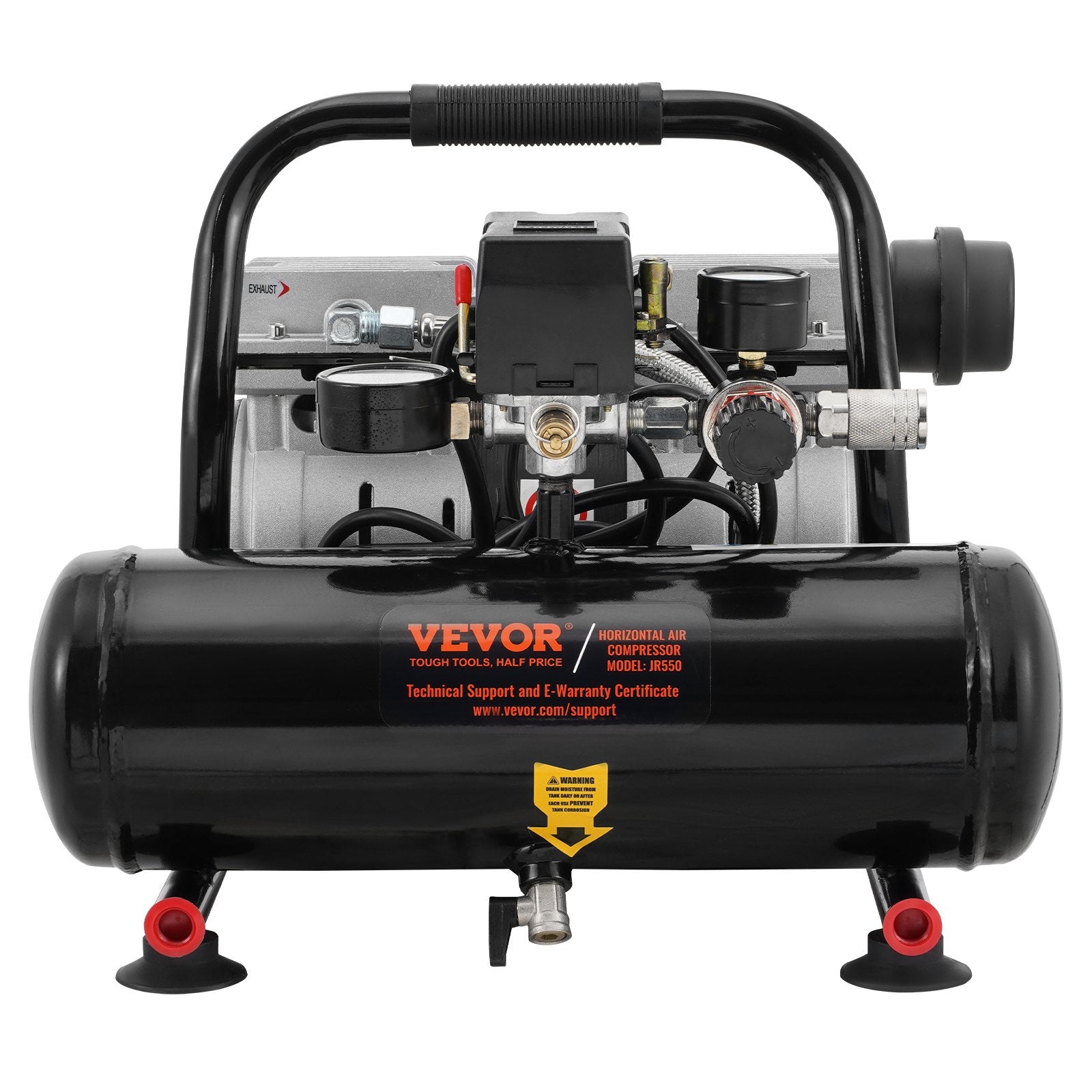 VEVOR Air Compressor Compact Portable Oil Free Compressor 4L 7bar