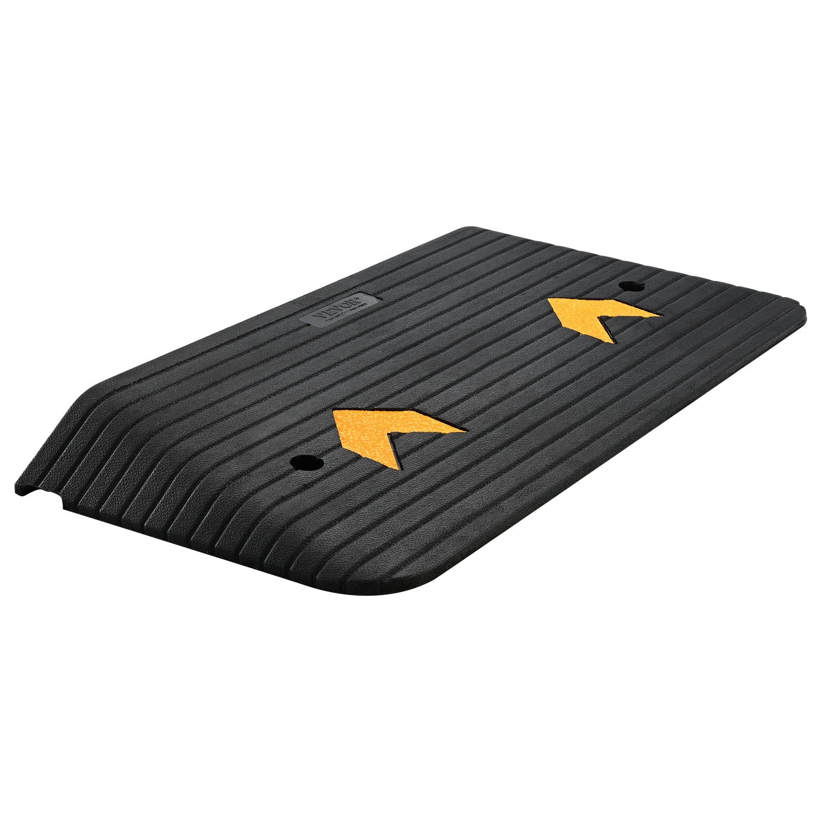 VEVOR Upgraded Rubber Threshold Ramp, 7.6 cm Rise Door Ramp with 1 Channel, Natural Rubber Car Ramp with Non-Slip Textured Surface, 150 tons Load Capacity Curb Ramp for Wheelchair and Scooter