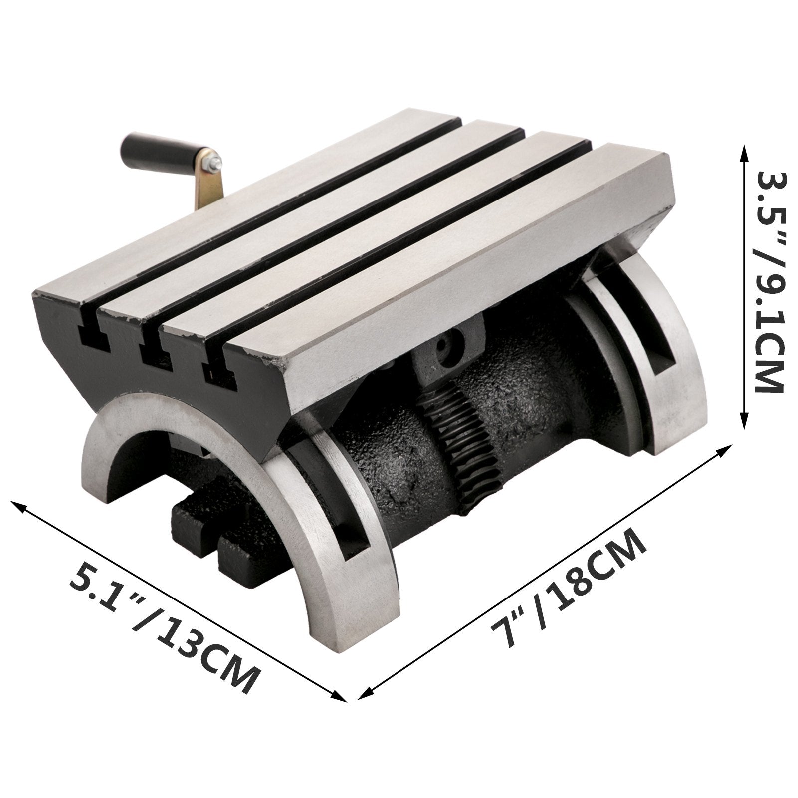 VEVOR 178x125mm Tilting Milling Table Angle Plates Clean Precise Milling Machine