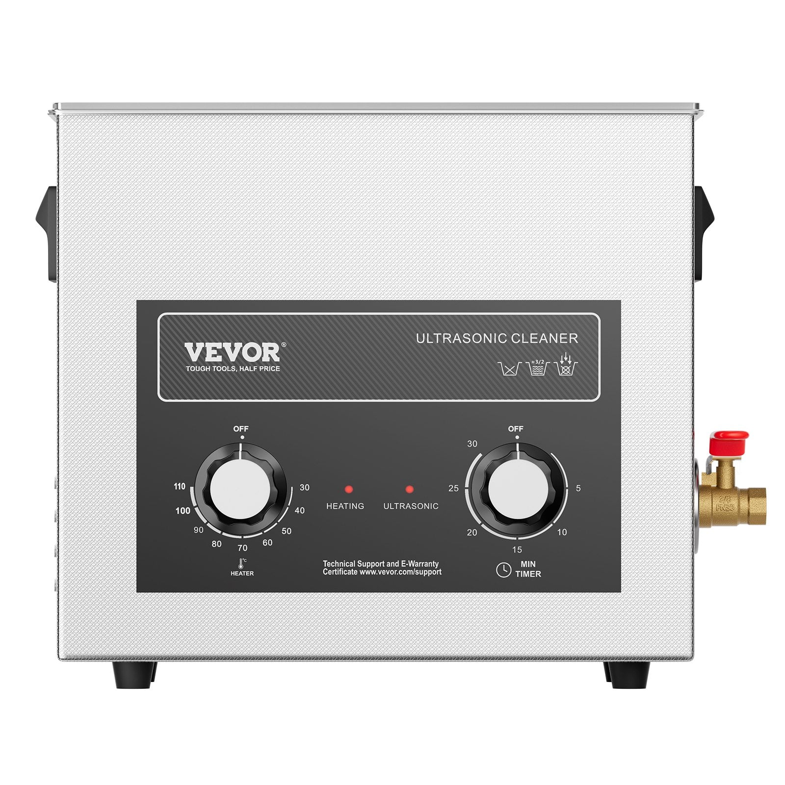 VEVOR 6L Ultrasonic Cleaner with Heater Timer & Basket, Professional Digital Sonic Cavitation Machine, 180W Cleaning Machine for Watch Instruments, Glasses, Coin, Metal Parts, Tool