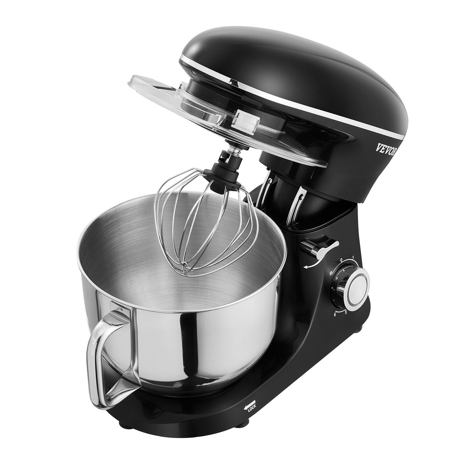 VEVOR Stand Mixer 5.68 L Electric Dough Mixer 1100W 6 + P Speeds Food Beater