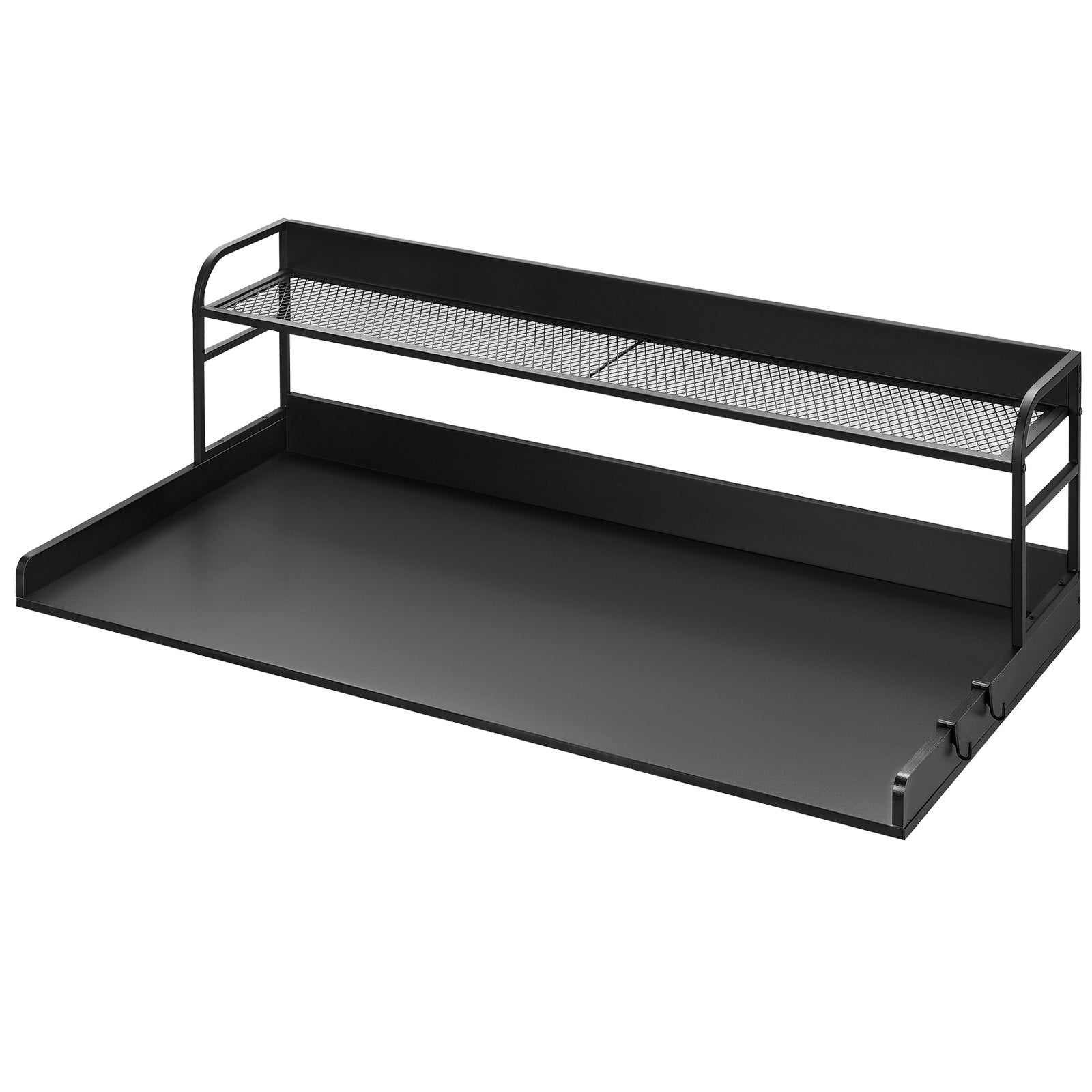 VEVOR Washer Dryer Countertop with Shelf 54"x27" Wooden Washer Dryer Cover Black