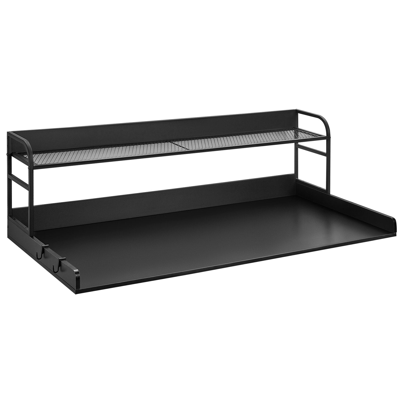 VEVOR Washer Dryer Countertop with Shelf 54"x27" Wooden Washer Dryer Cover Black