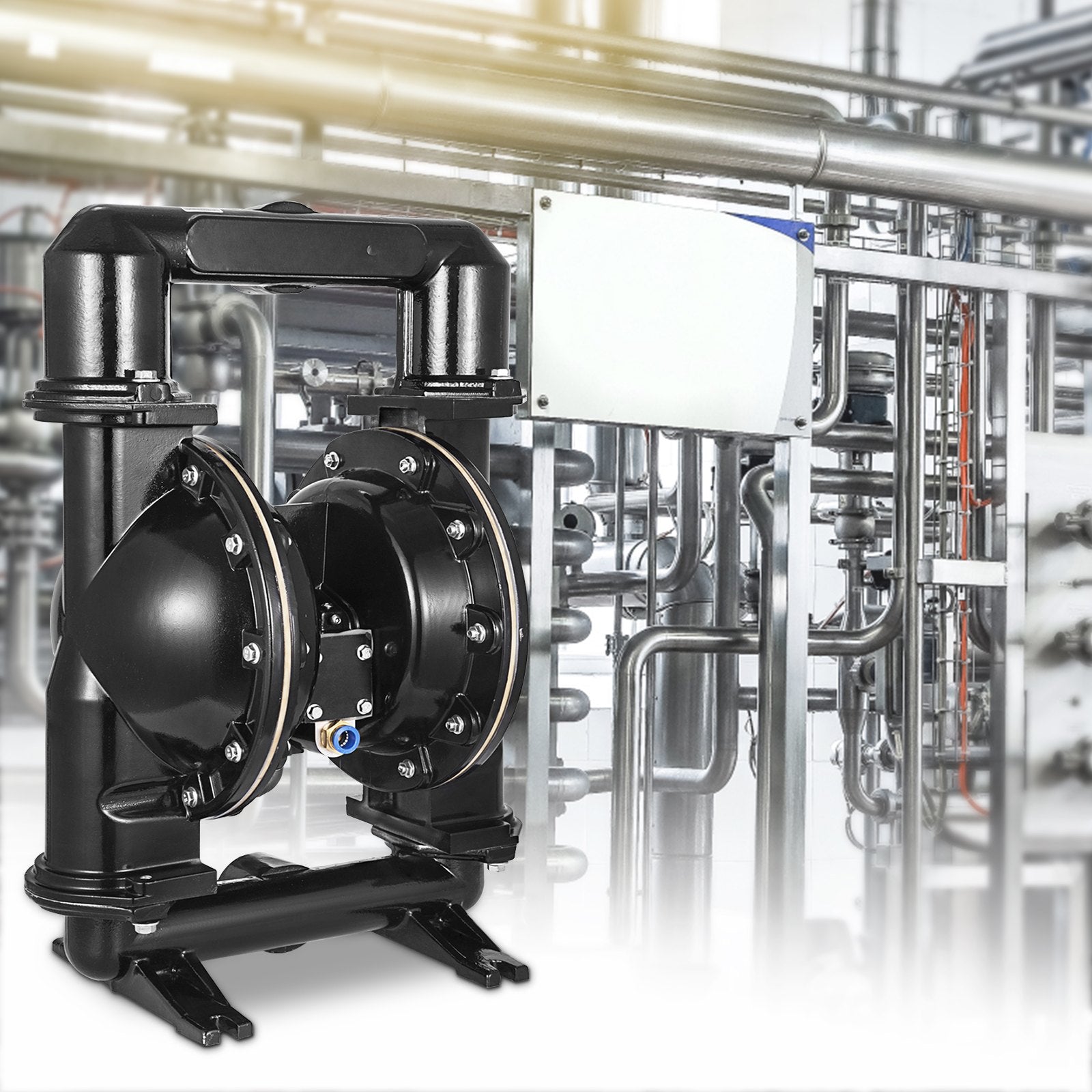 VEVOR 75 GPM Air-Operated Double Diaphragm Pump 2 Inch Inlet And Outlet