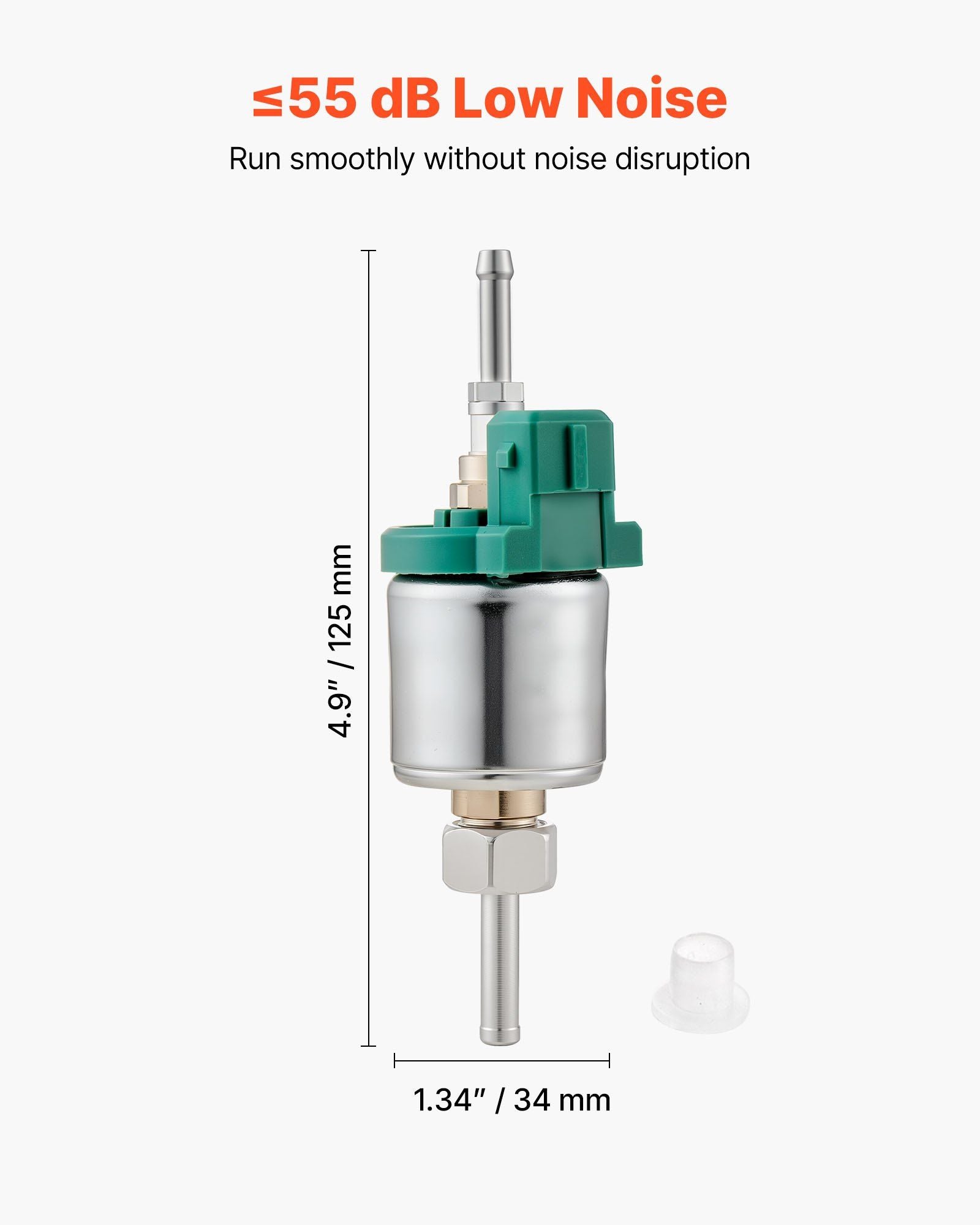 Diesel Heater Fuel Pump, 12V DC Car Air Heater Diesel Fuel Dosing Pump, 22ML Aluminum Air Diesels Parking Heaters Pumps Fits for 2KW 5KW 8KW Diesels Heaters, Quiet Design, Pulse Technology