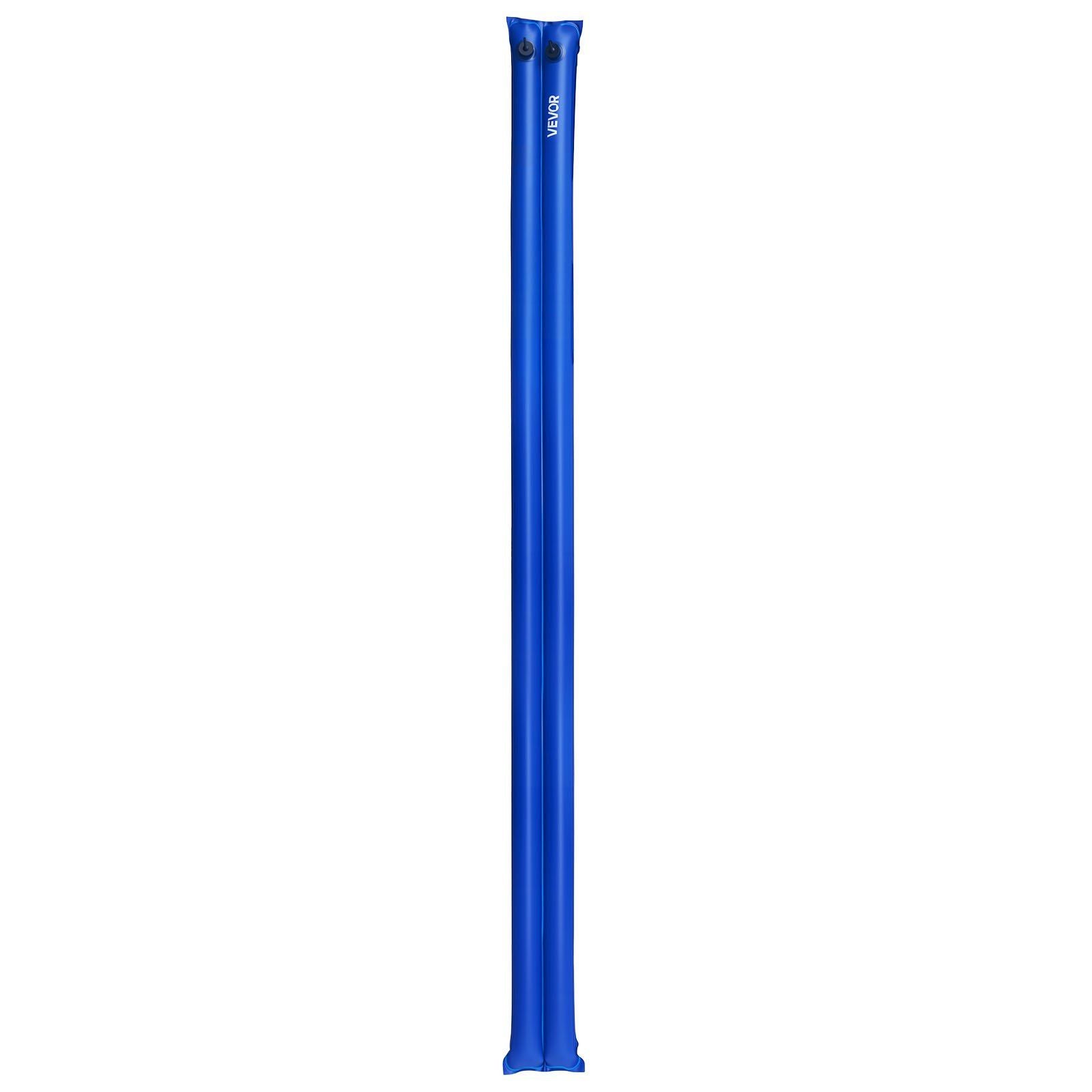 Pool Cover Water Bags, 5 Packs 2560 mm, Double Chamber Pool Cover Water Tubes, 0.4mm Thick PVC Bags Weights with Leakproof Screw Cap, for Inground Swimming-Pool Covers Winter Closing, Blue